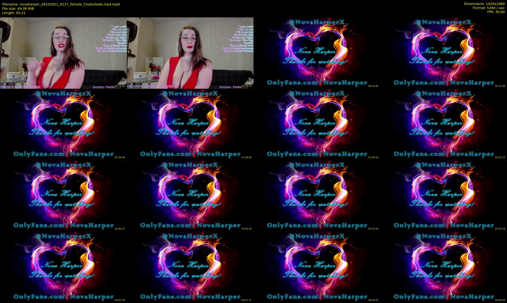 novaharper — 6 minute Chaturbate female cam show recording, 1080p, Oct 26, 2021
