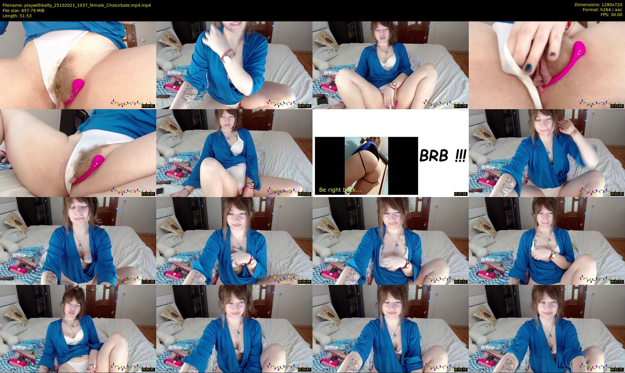 playwithkatty — 52 minute Chaturbate female cam show recording, 720p, Oct 25, 2021