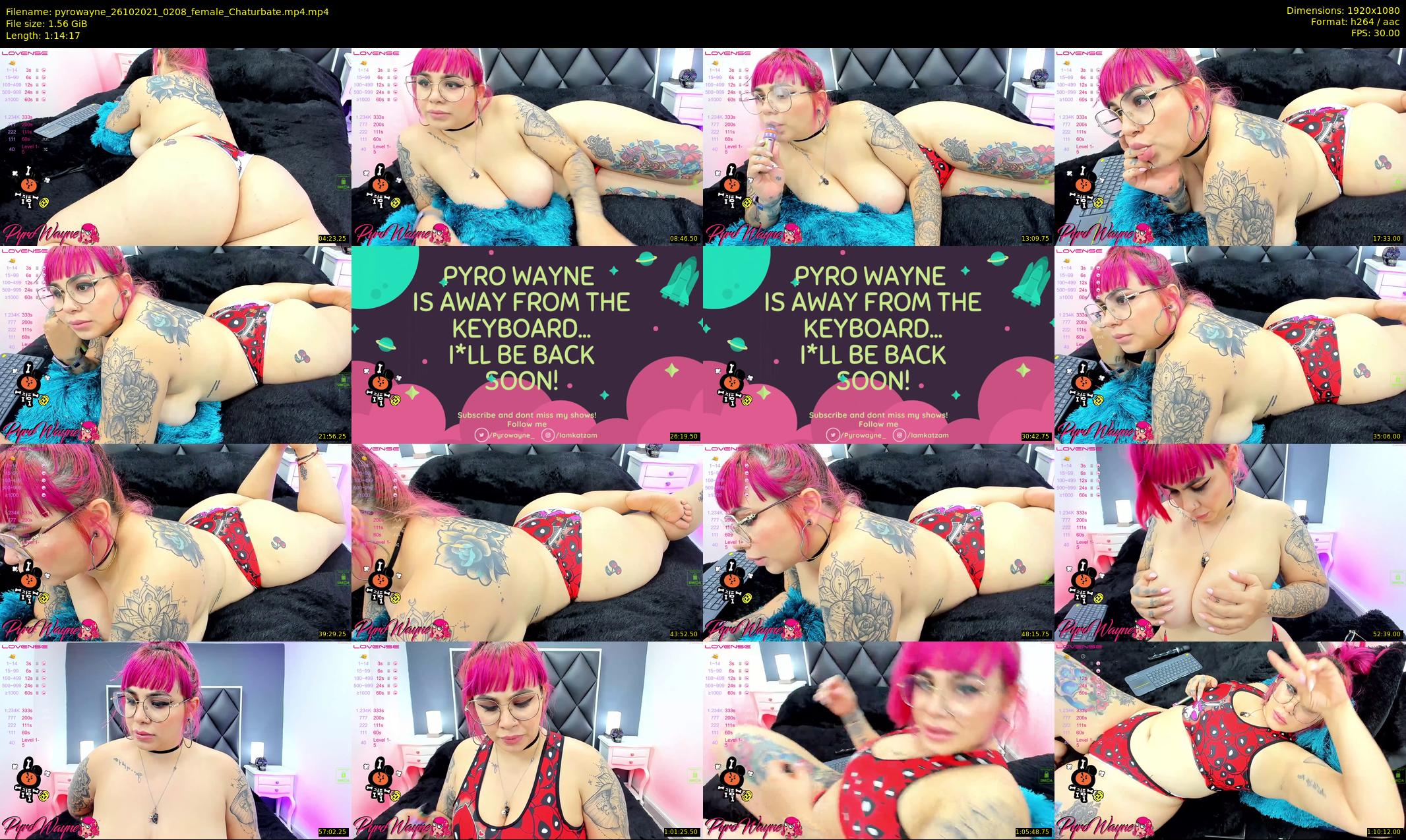 pyrowayne — 75 minute Chaturbate female cam show recording, 1080p, Oct 26, 2021
