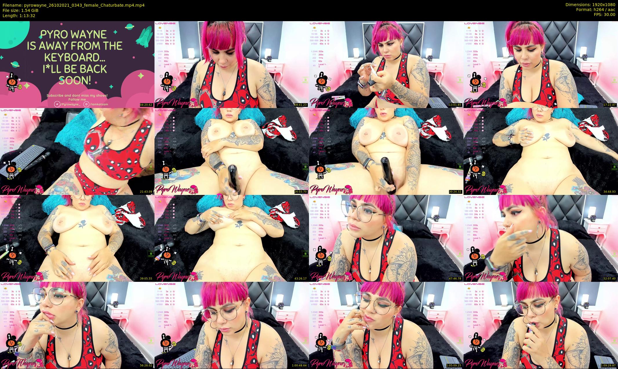 pyrowayne — 74 minute Chaturbate female cam show recording, 1080p, Oct 26, 2021