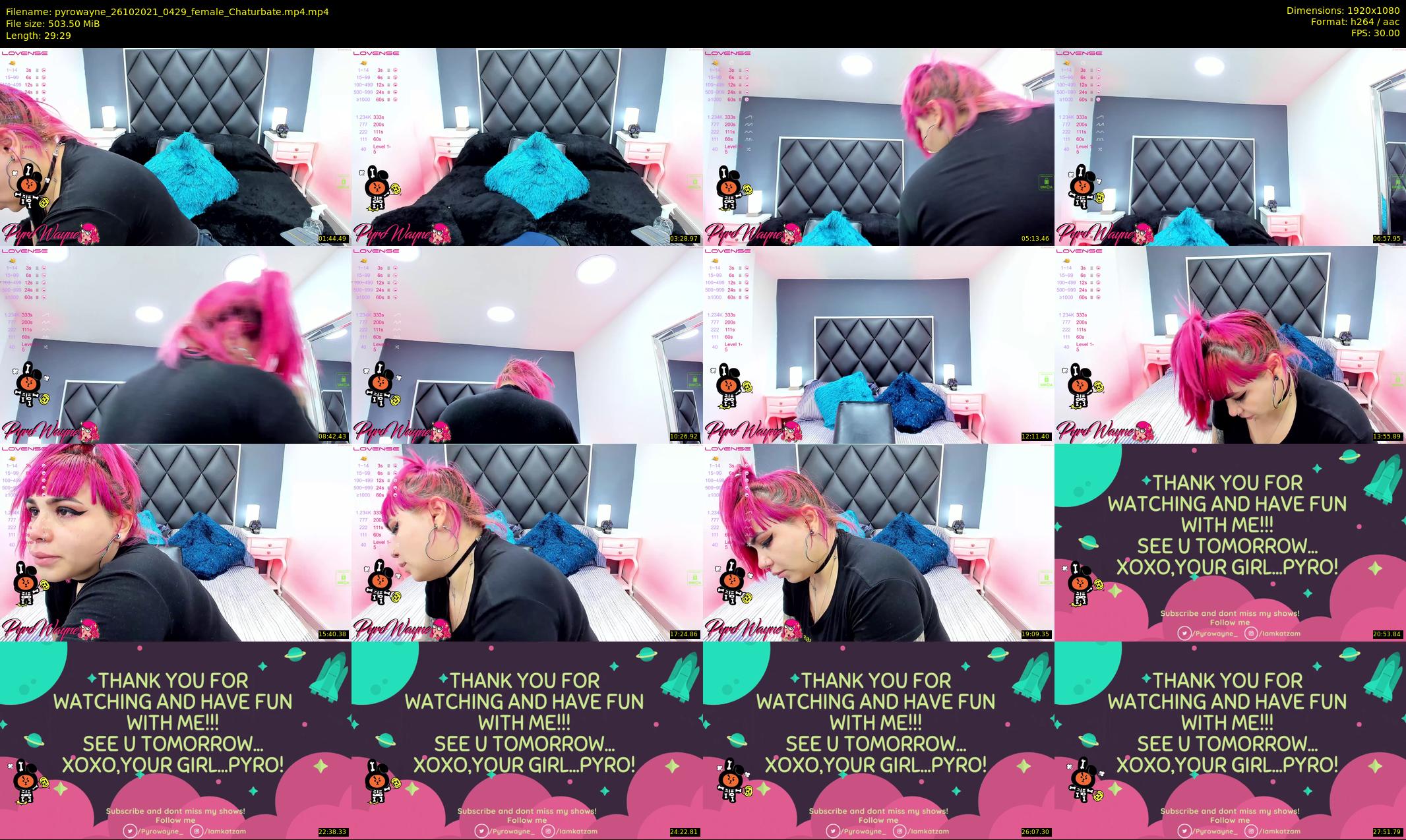 pyrowayne — 30 minute Chaturbate female cam show recording, 1080p, Oct 26, 2021