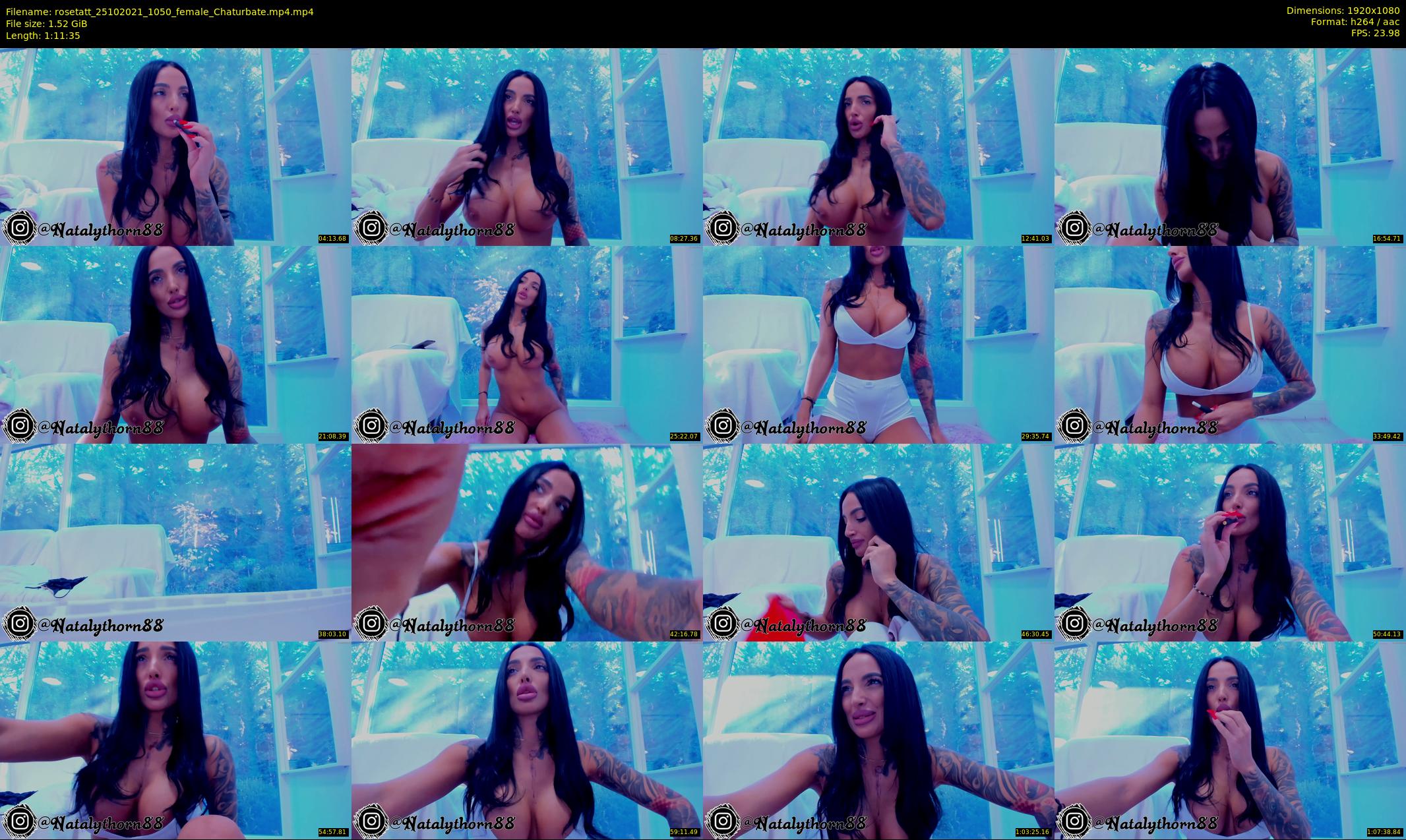rosetatt — 72 minute Chaturbate female cam show recording, 1080p, Oct 25, 2021