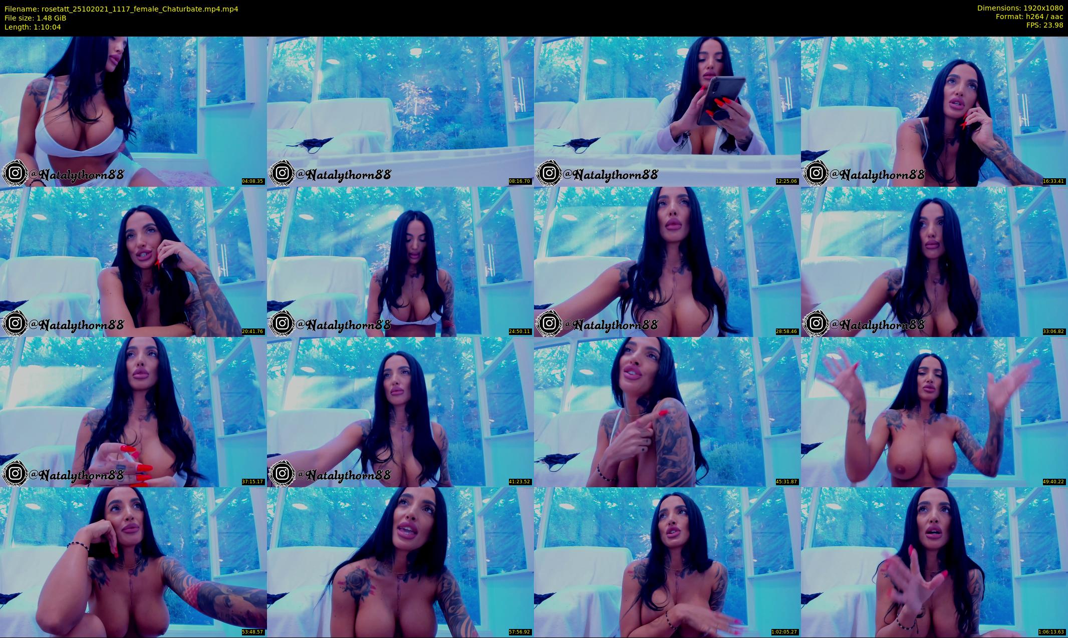 rosetatt — 71 minute Chaturbate female cam show recording, 1080p, Oct 25, 2021