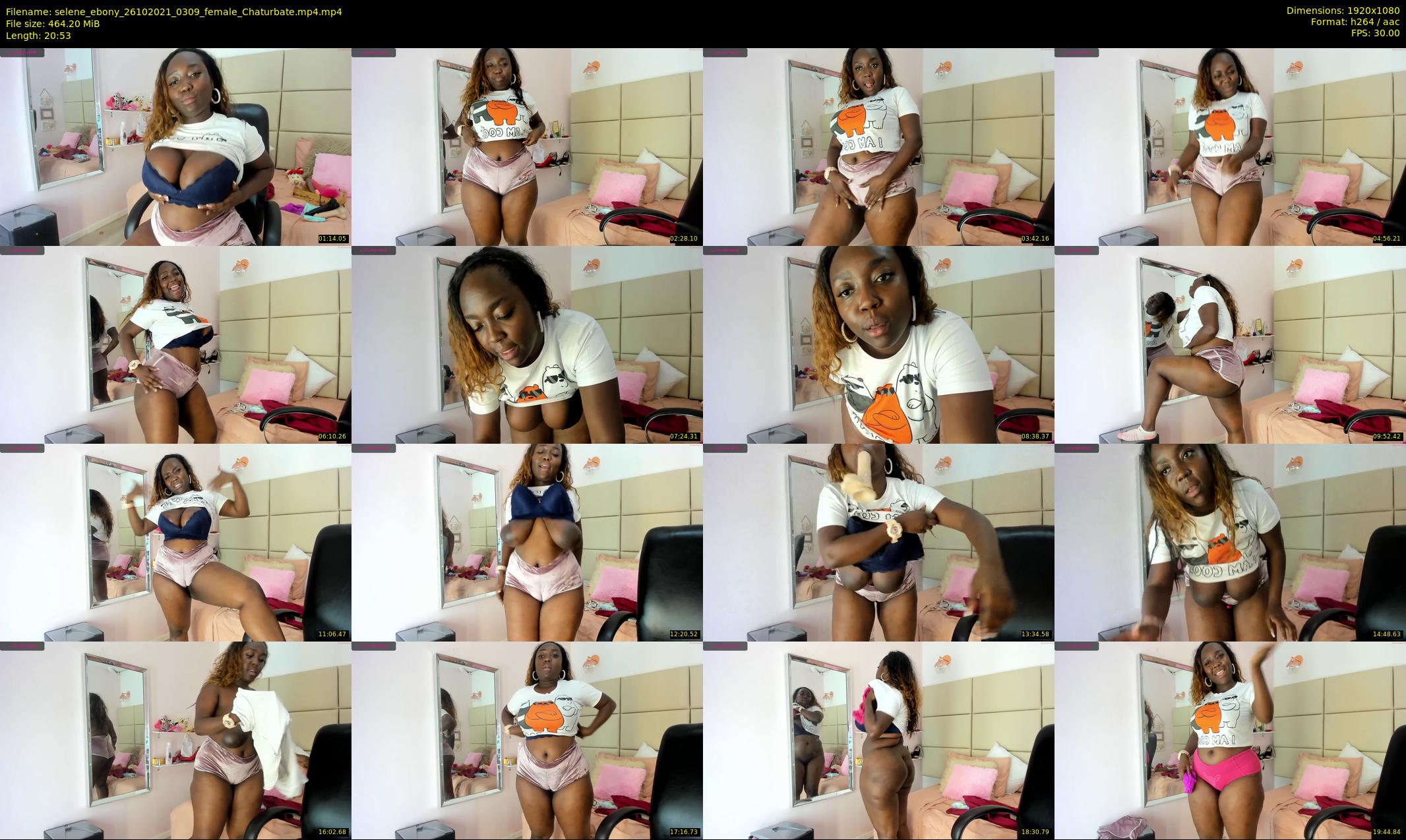 selene_ebony — 21 minute Chaturbate female cam show recording, 1080p, Oct 26, 2021