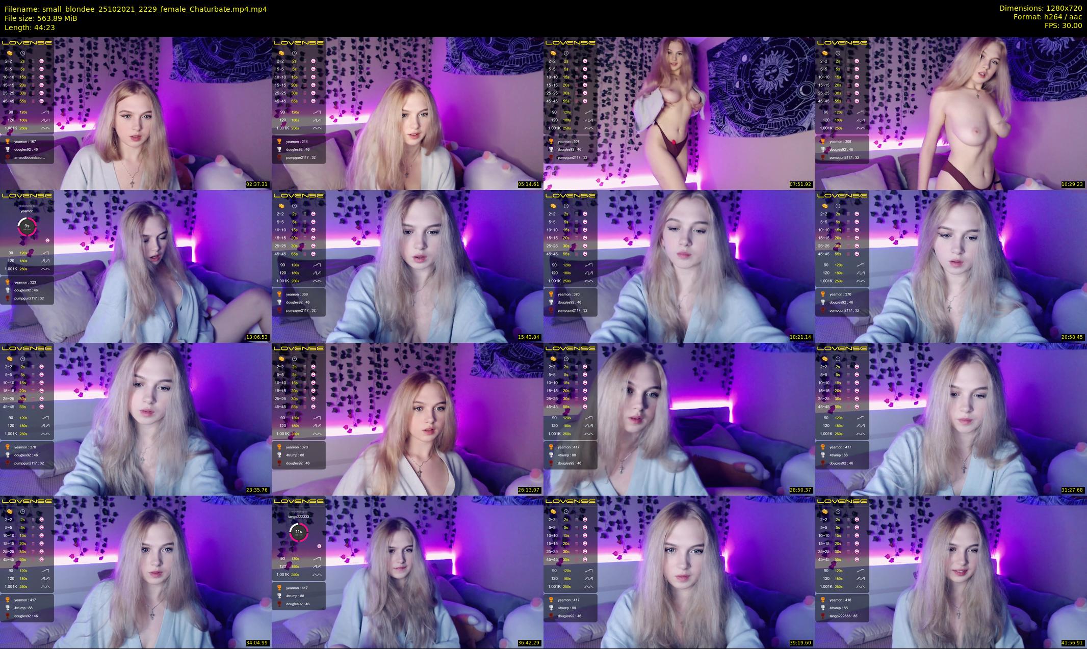 small_blondee — 45 minute Chaturbate female cam show recording, 720p, Oct 25, 2021
