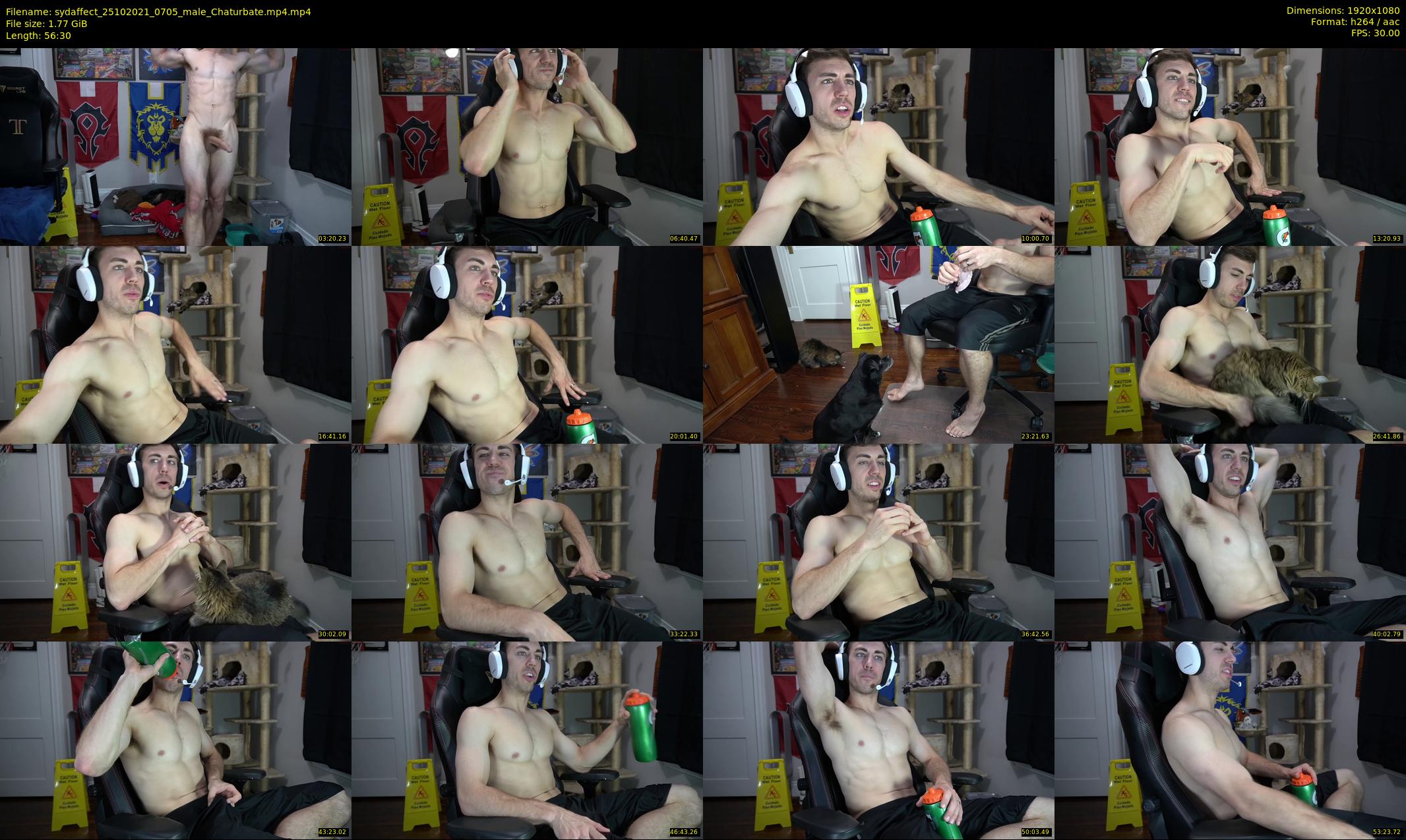 sydaffect — 57 minute Chaturbate male cam show recording, 1080p, Oct 25, 2021
