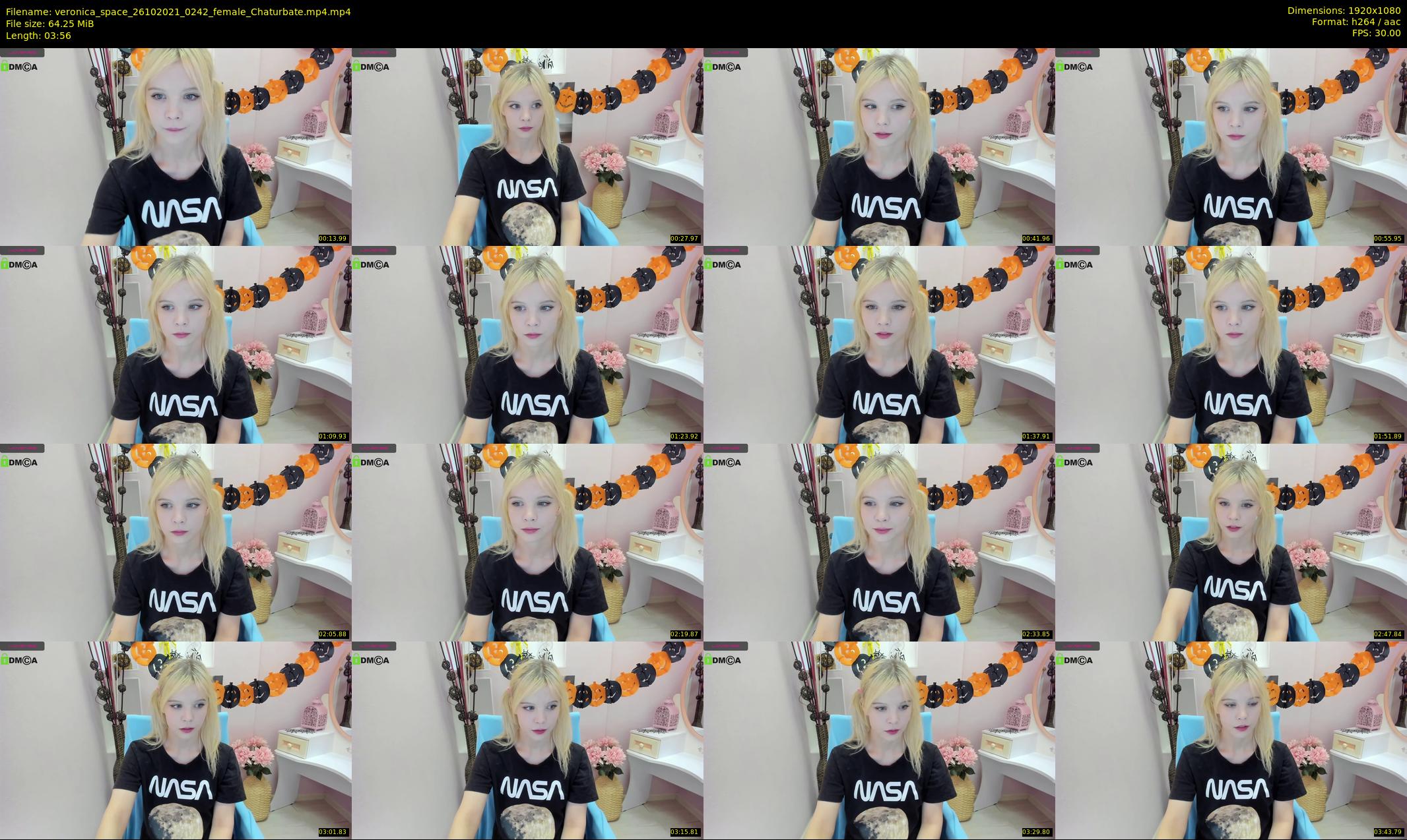 veronica_space — 4 minute Chaturbate female cam show recording, 1080p, Oct 26, 2021