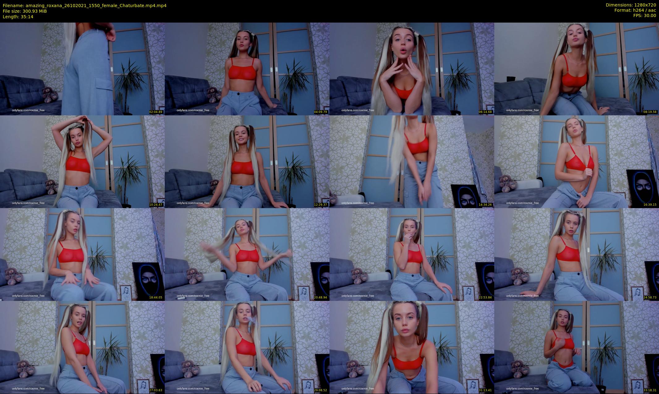 amazing_roxana — 36 minute Chaturbate female cam show recording, 720p, Oct 26, 2021