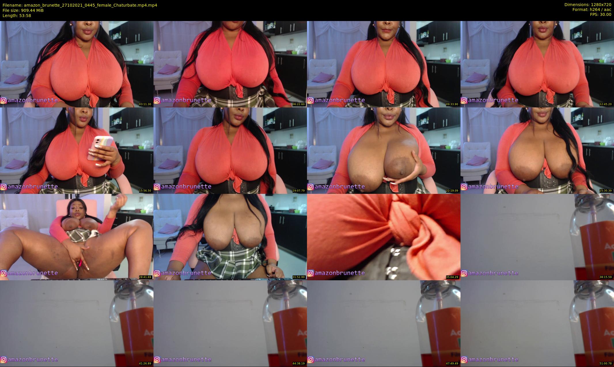 amazon_brunette — 54 minute Chaturbate female cam show recording, 720p, Oct 27, 2021
