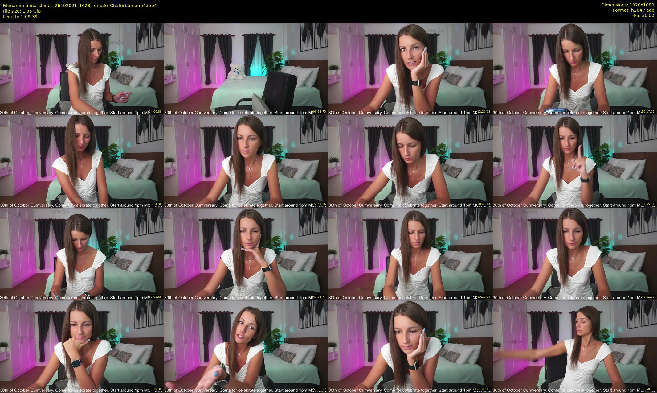 anna_shine_ — 70 minute Chaturbate female cam show recording, 1080p, Oct 26, 2021