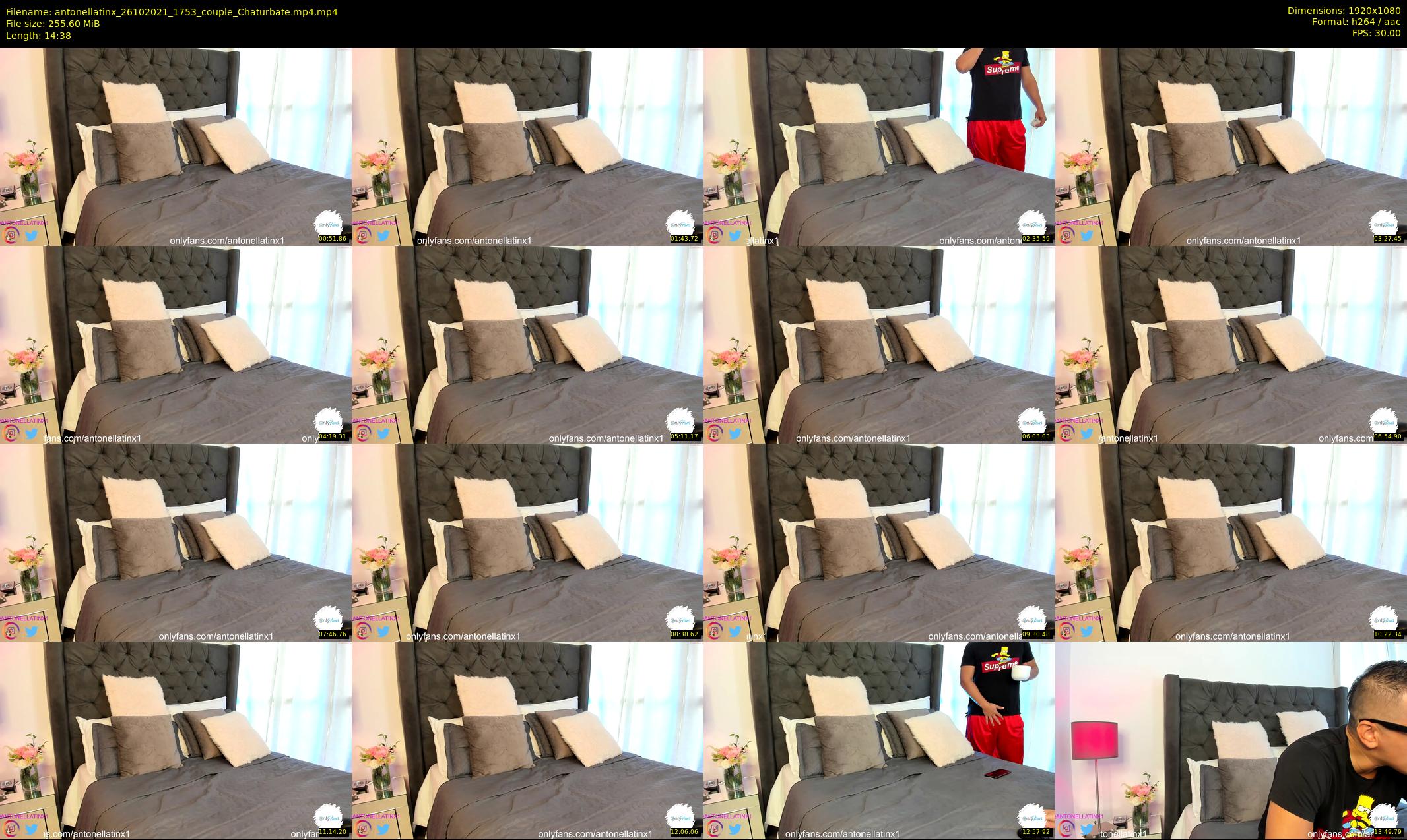 antonellatinx — 15 minute Chaturbate couple cam show recording, 1080p, Oct 26, 2021