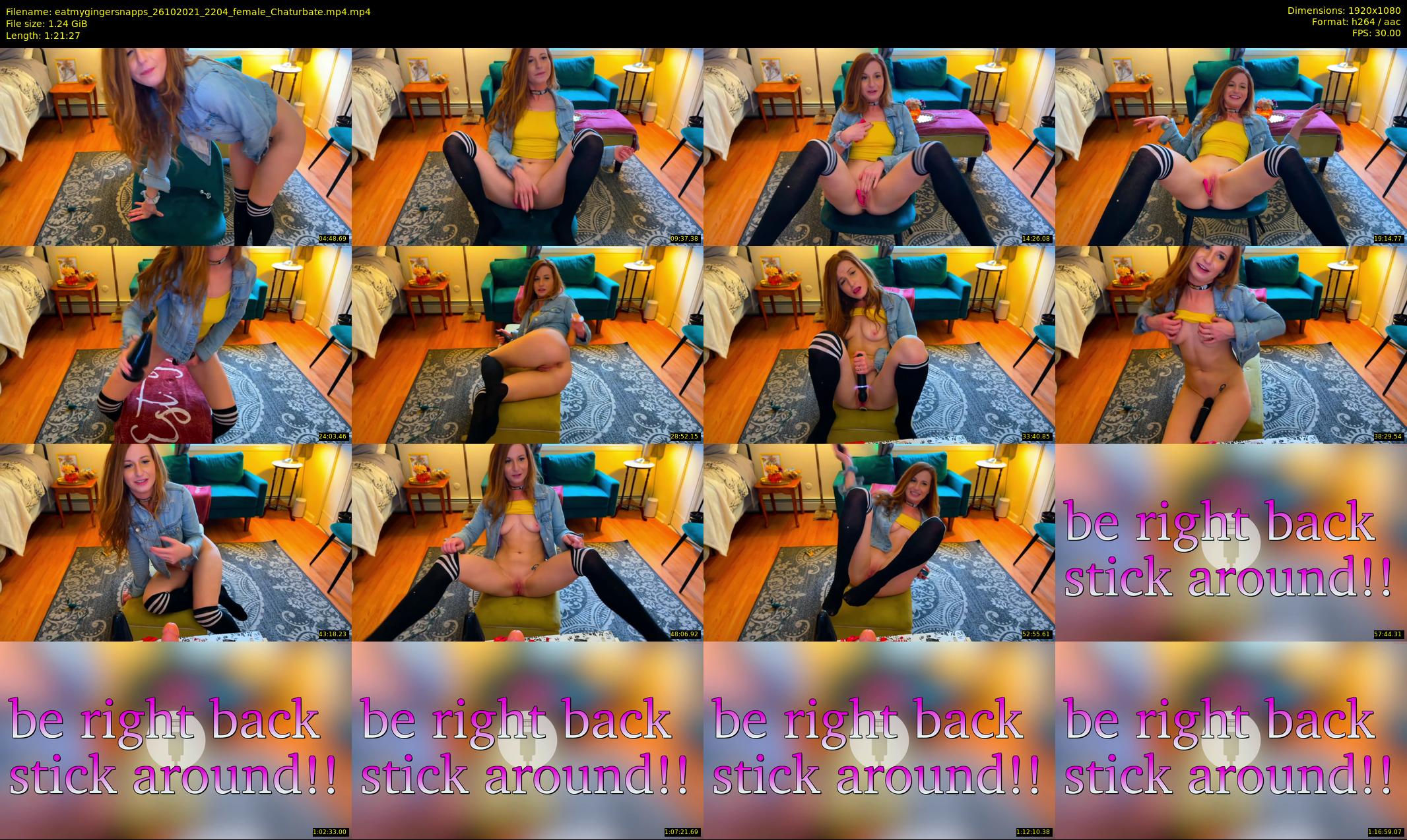 eatmygingersnapps — 82 minute Chaturbate female cam show recording, 1080p, Oct 26, 2021