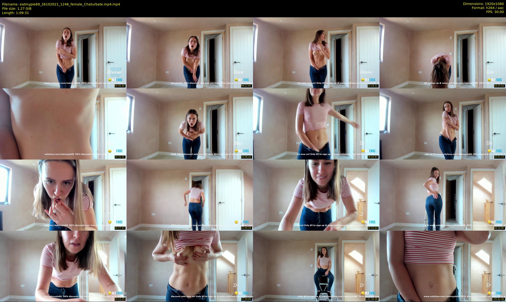 eatmypie69 — 70 minute Chaturbate female cam show recording, 1080p, Oct 26, 2021