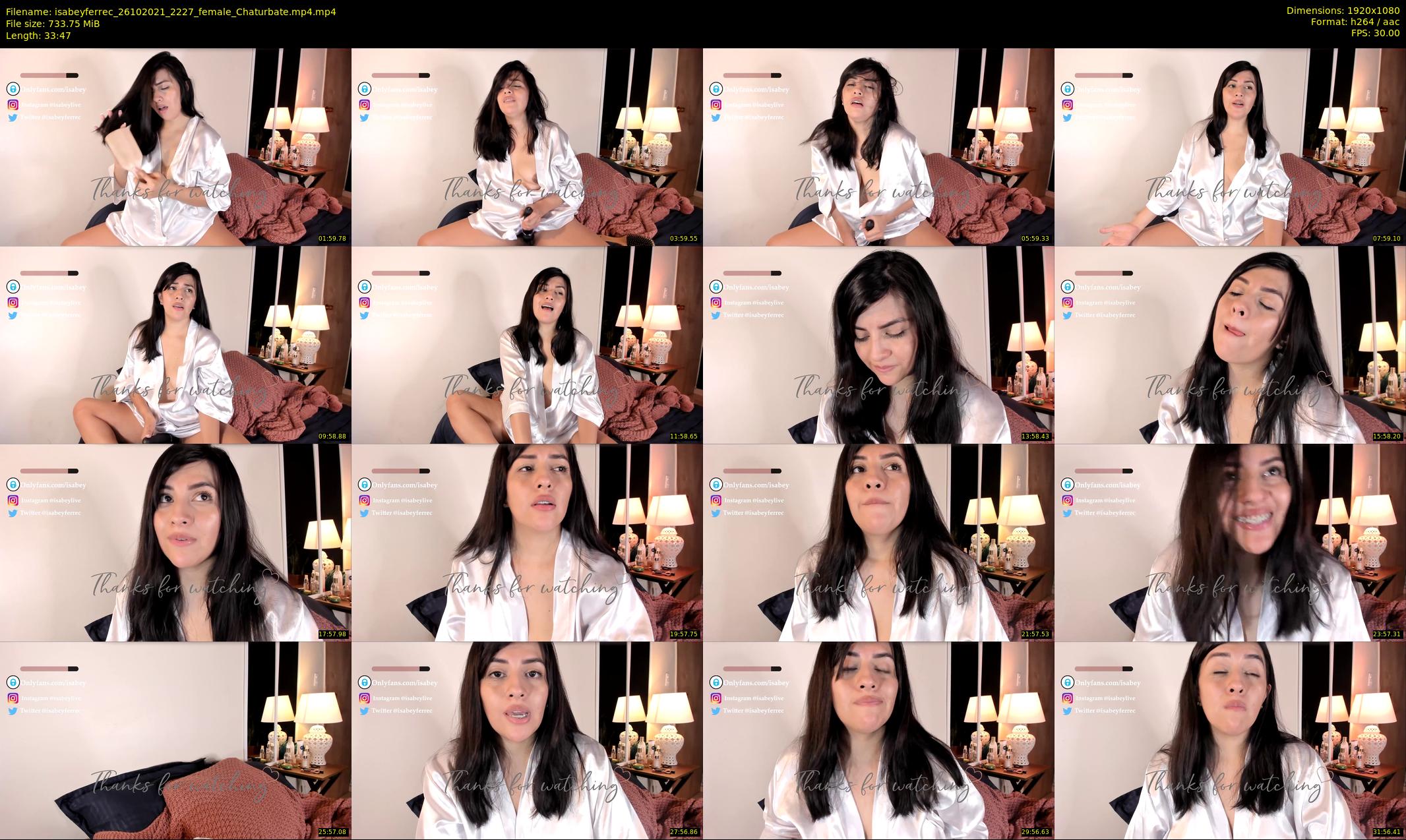 isabeyferrec — 34 minute Chaturbate female cam show recording, 1080p, Oct 26, 2021
