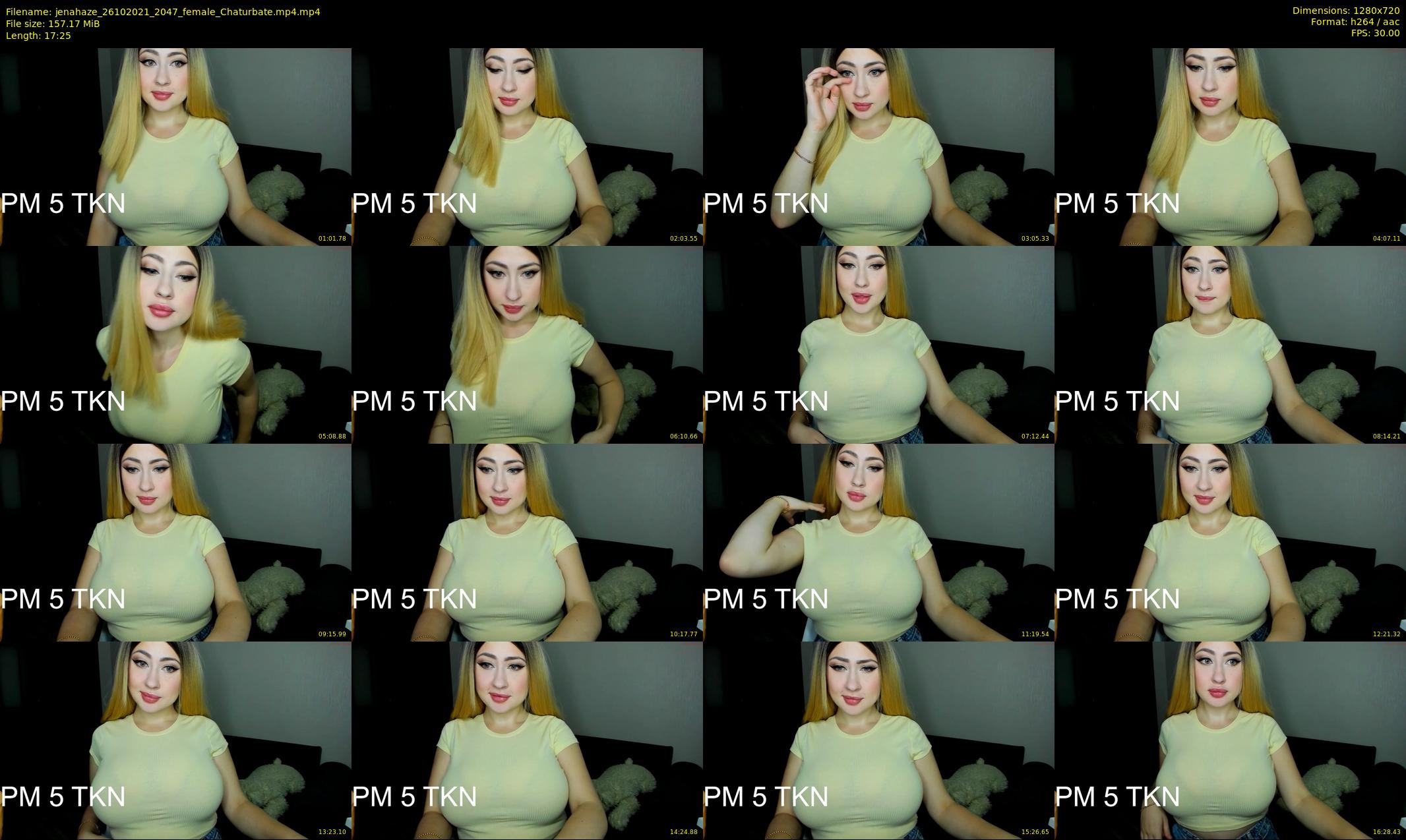 jenahaze — 18 minute Chaturbate female cam show recording, 720p, Oct 26, 2021