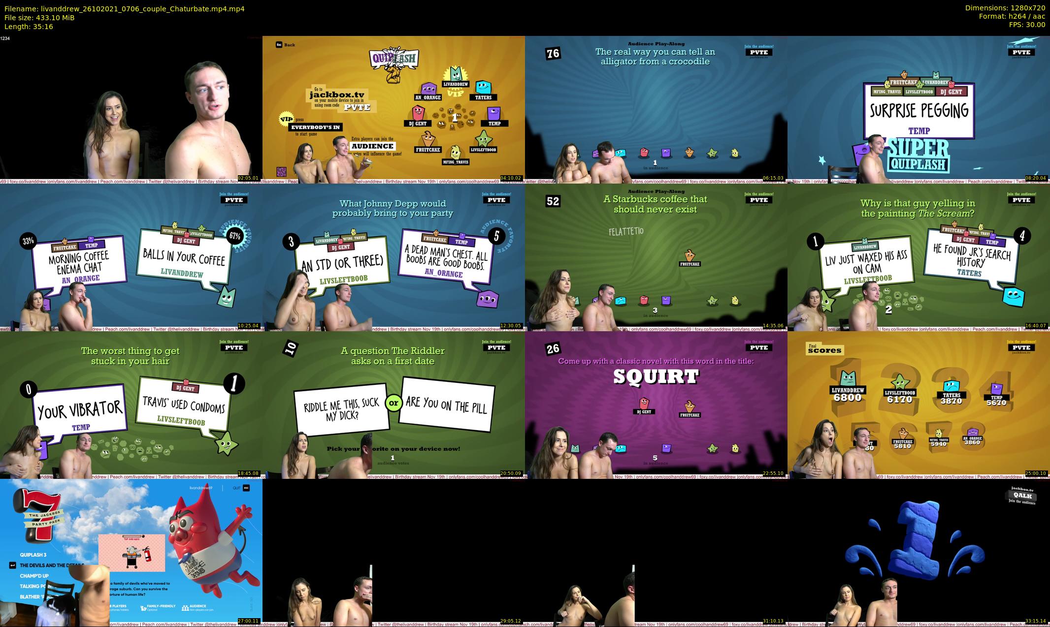livanddrew — 36 minute Chaturbate couple cam show recording, 720p, Oct 26, 2021