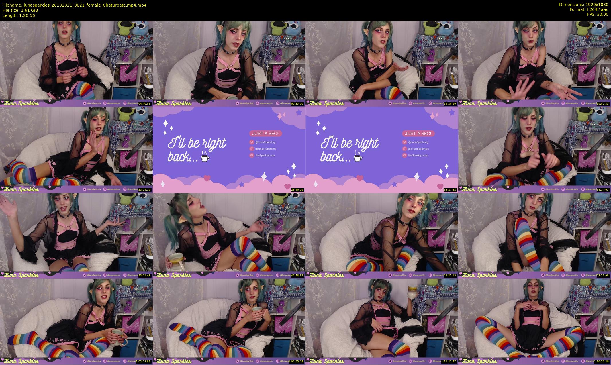 lunasparkles — 81 minute Chaturbate female cam show recording, 1080p, Oct 26, 2021