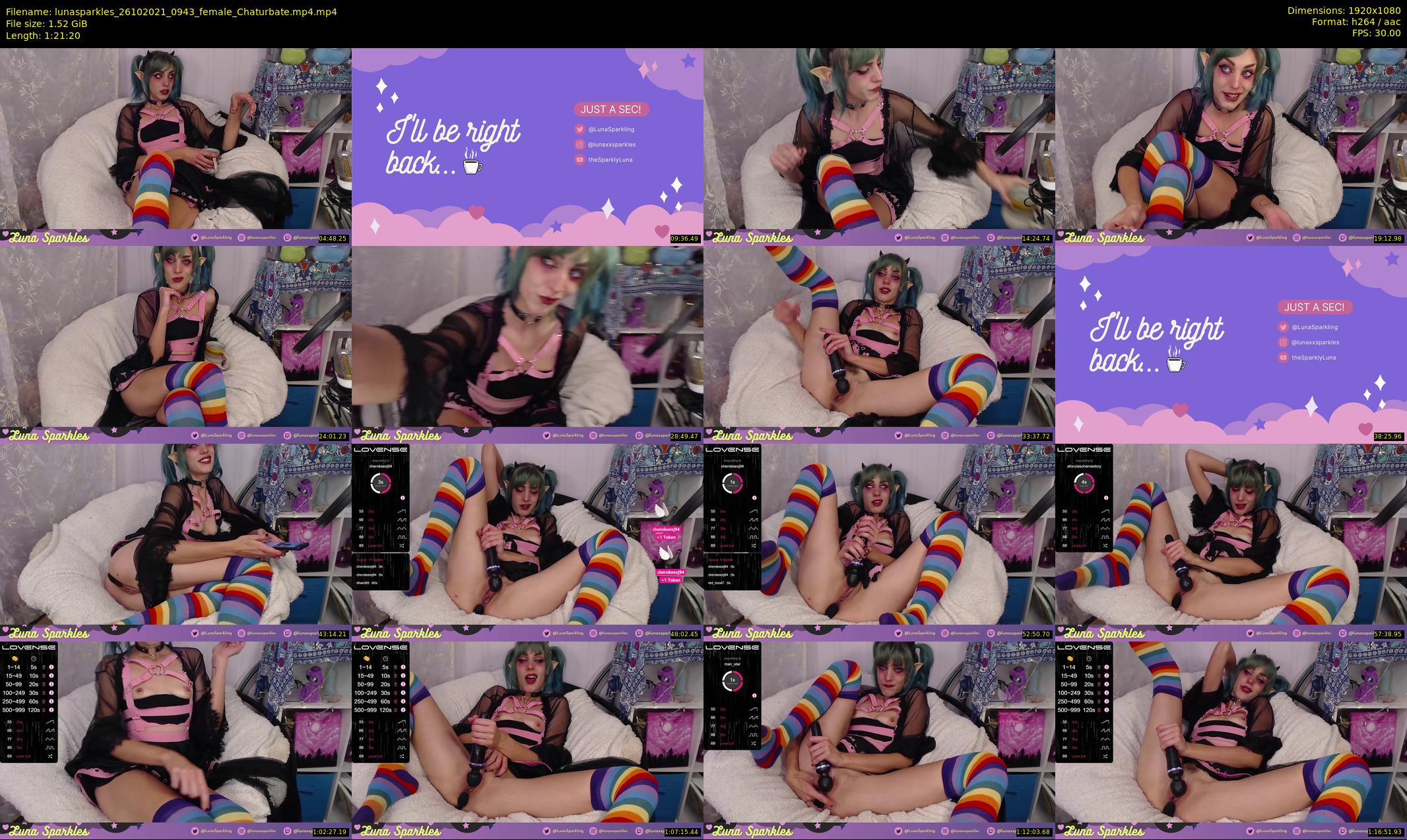 lunasparkles — 82 minute Chaturbate female cam show recording, 1080p, Oct 26, 2021