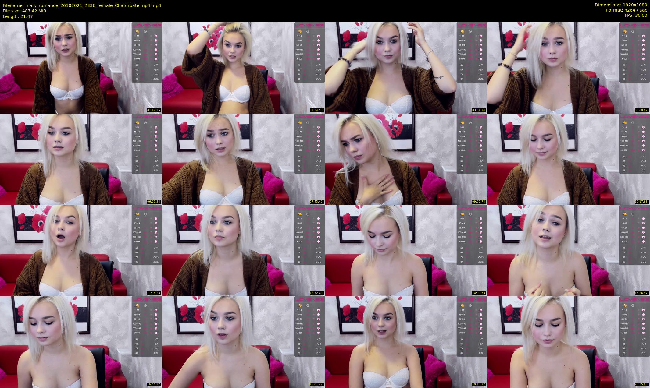 mary_romance — 22 minute Chaturbate female cam show recording, 1080p, Oct 26, 2021