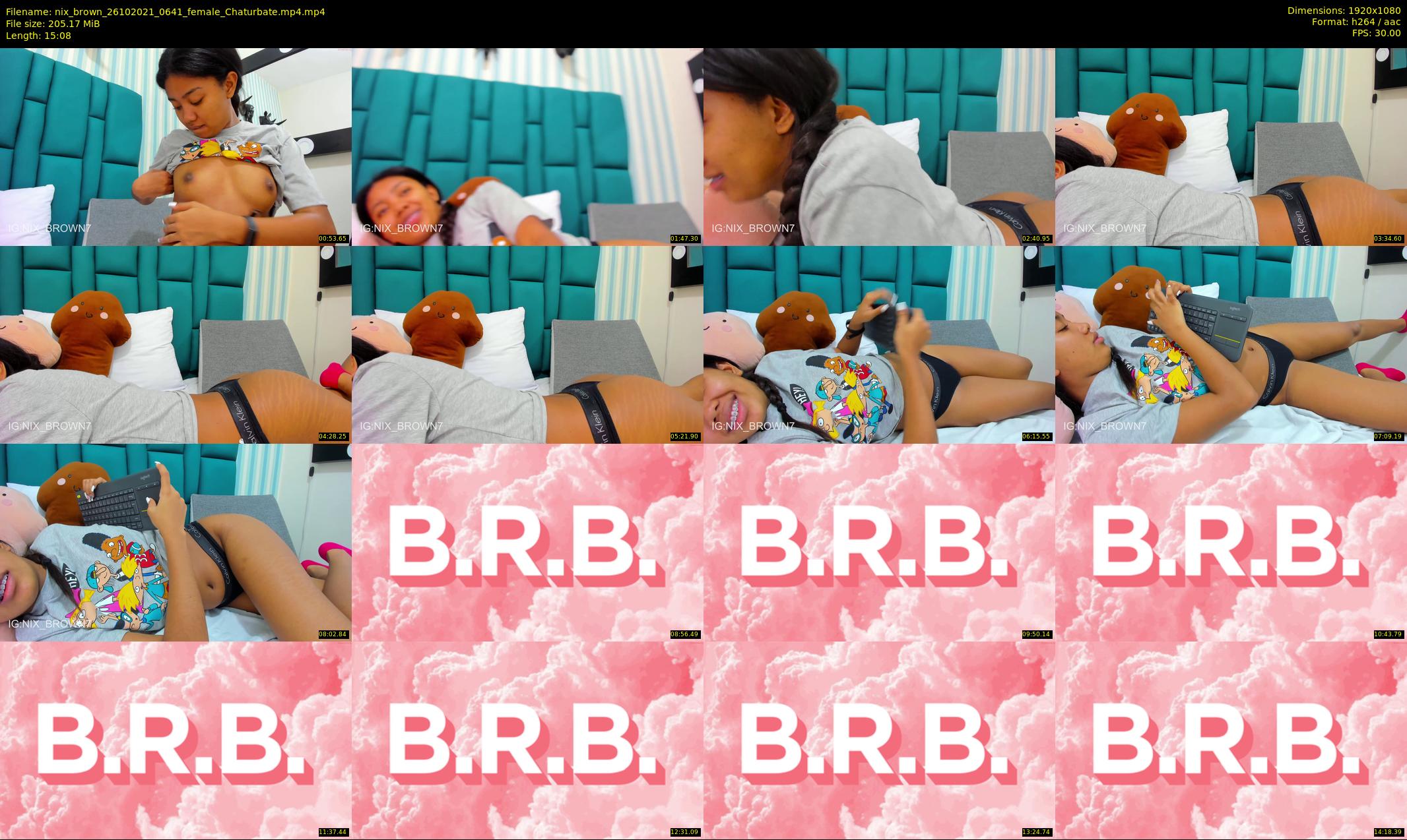 nix_brown — 16 minute Chaturbate female cam show recording, 1080p, Oct 26, 2021
