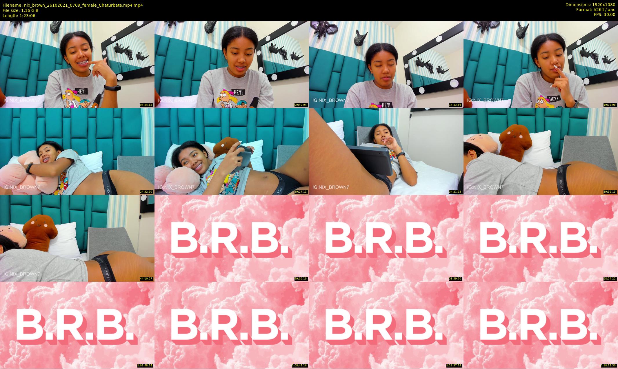 nix_brown — 84 minute Chaturbate female cam show recording, 1080p, Oct 26, 2021