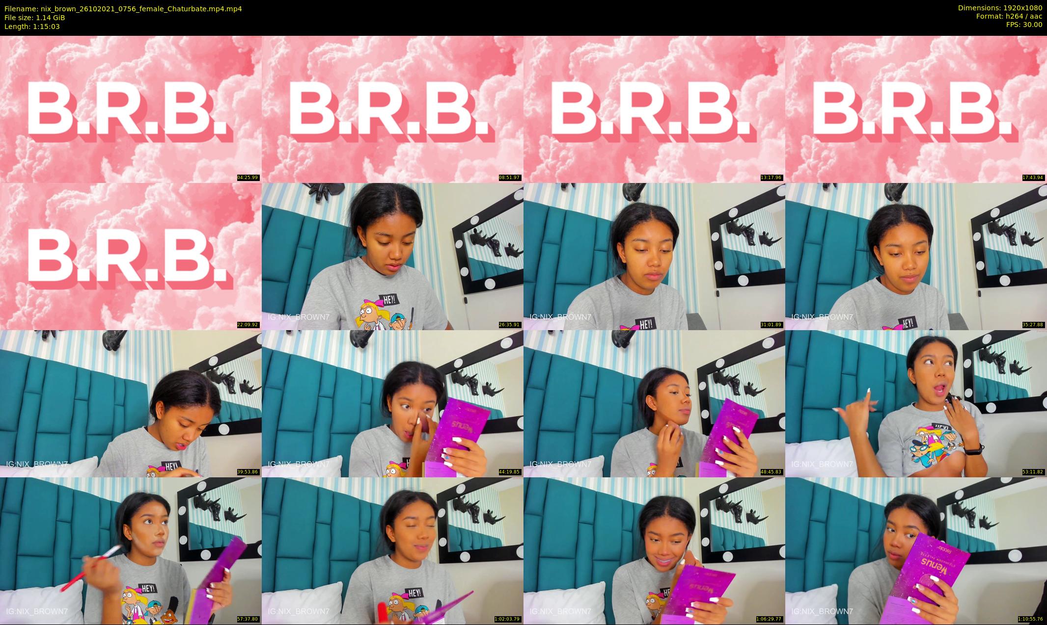 nix_brown — 76 minute Chaturbate female cam show recording, 1080p, Oct 26, 2021