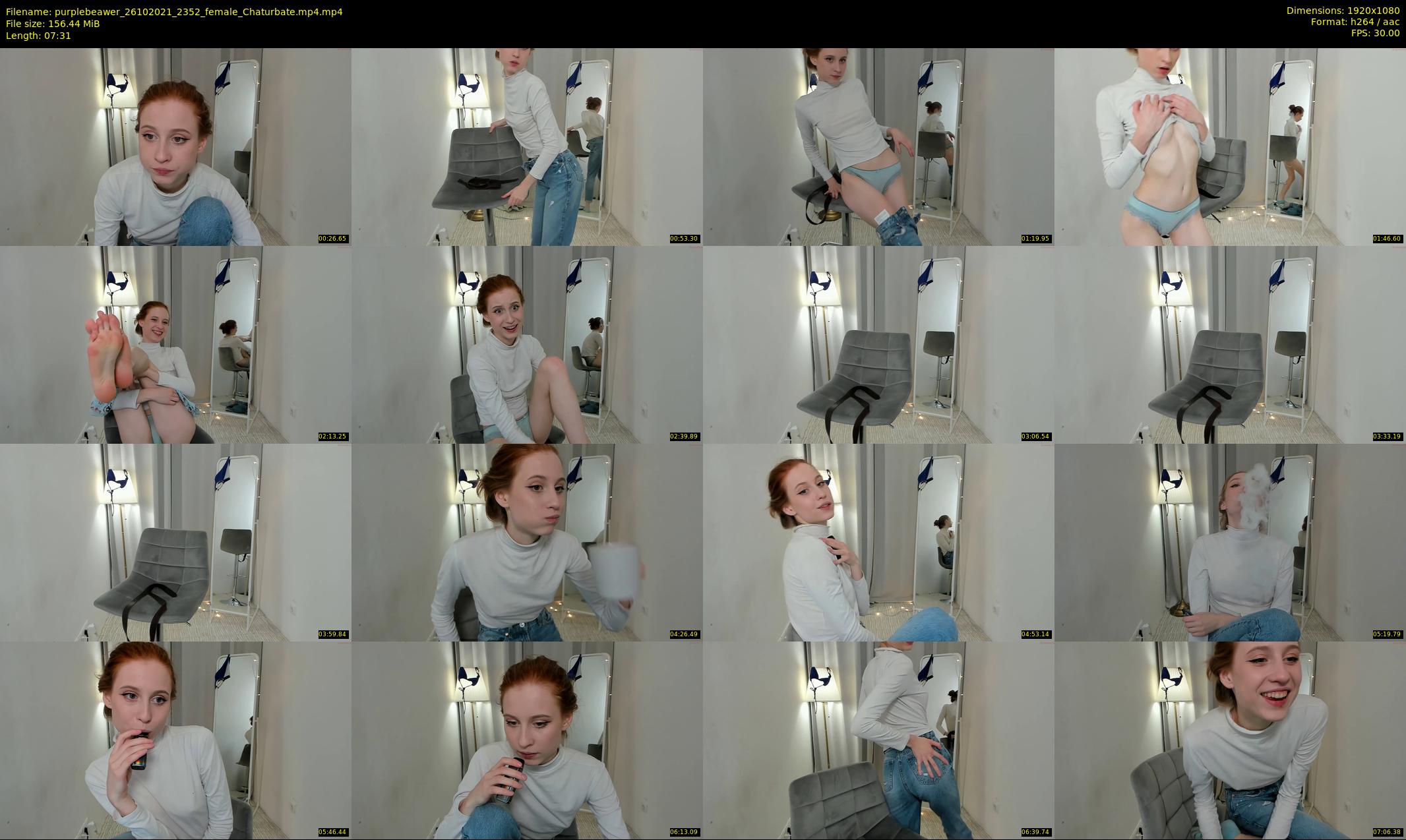 purplebeawer — 8 minute Chaturbate female cam show recording, 1080p, Oct 26, 2021