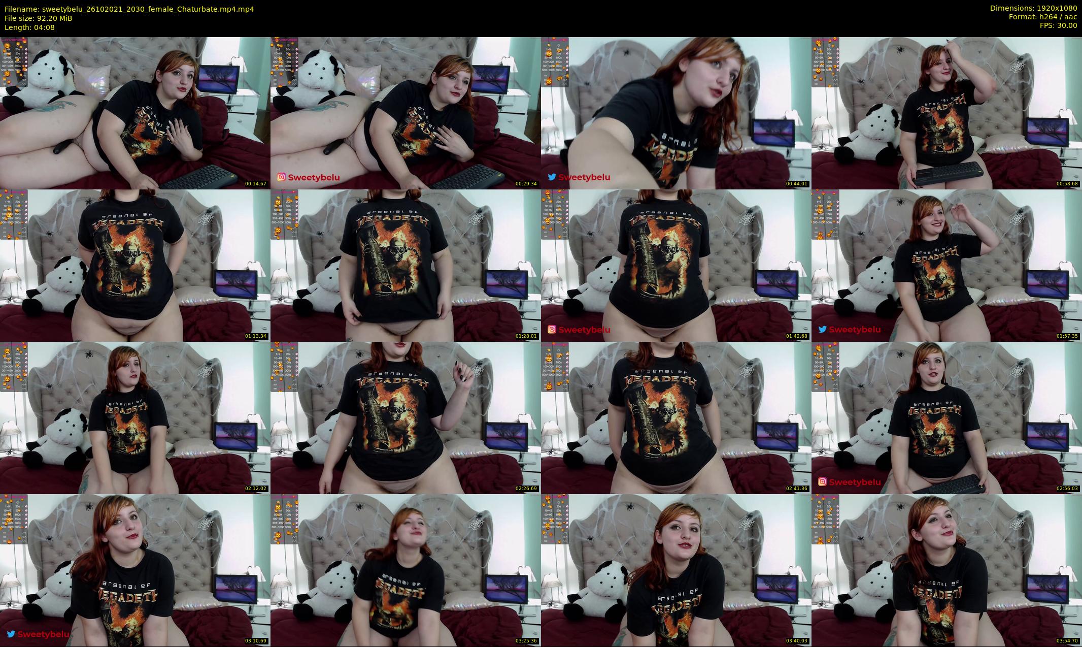 sweetybelu — 5 minute Chaturbate female cam show recording, 1080p, Oct 26, 2021