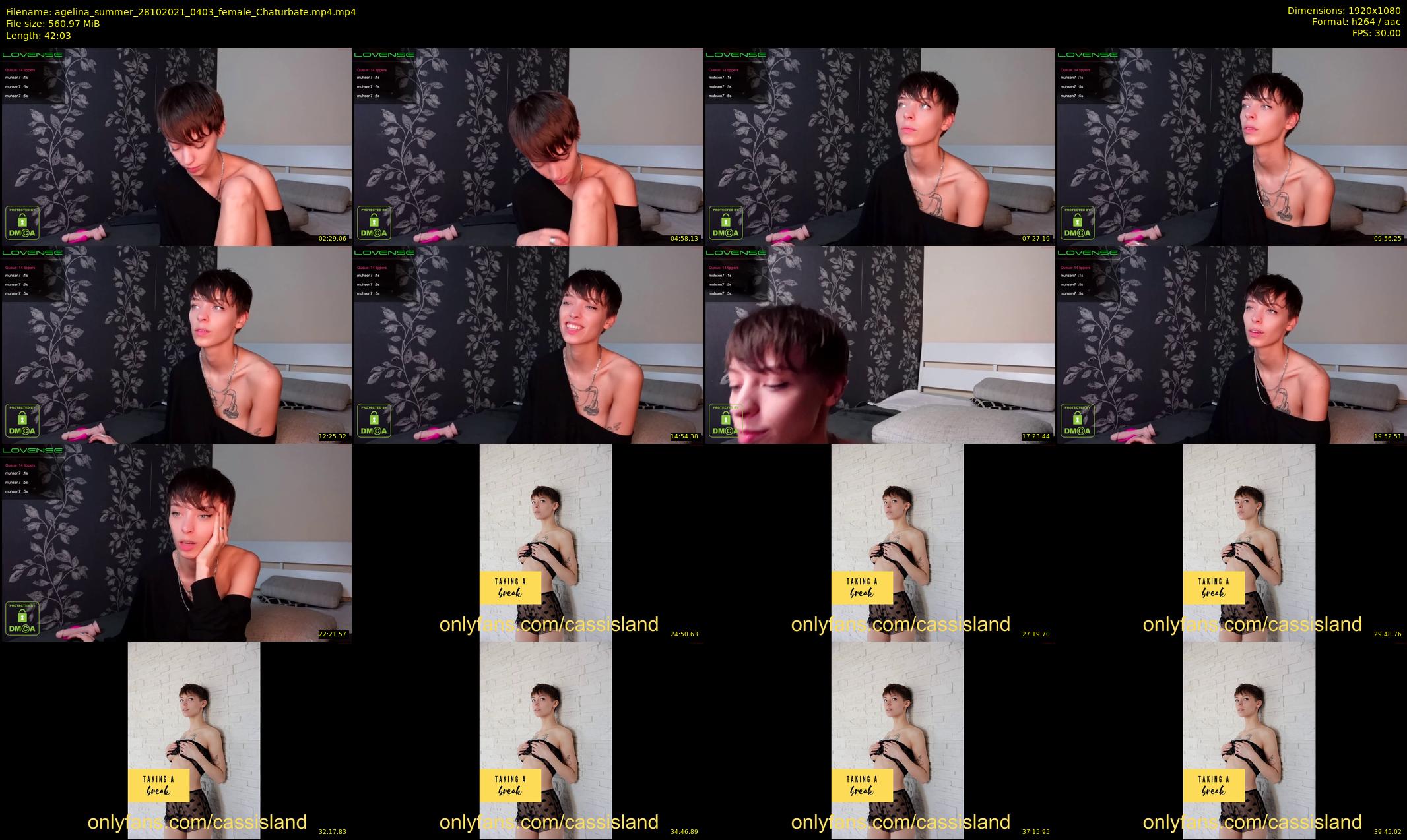 agelina_summer — 43 minute Chaturbate female cam show recording, 1080p, Oct 28, 2021