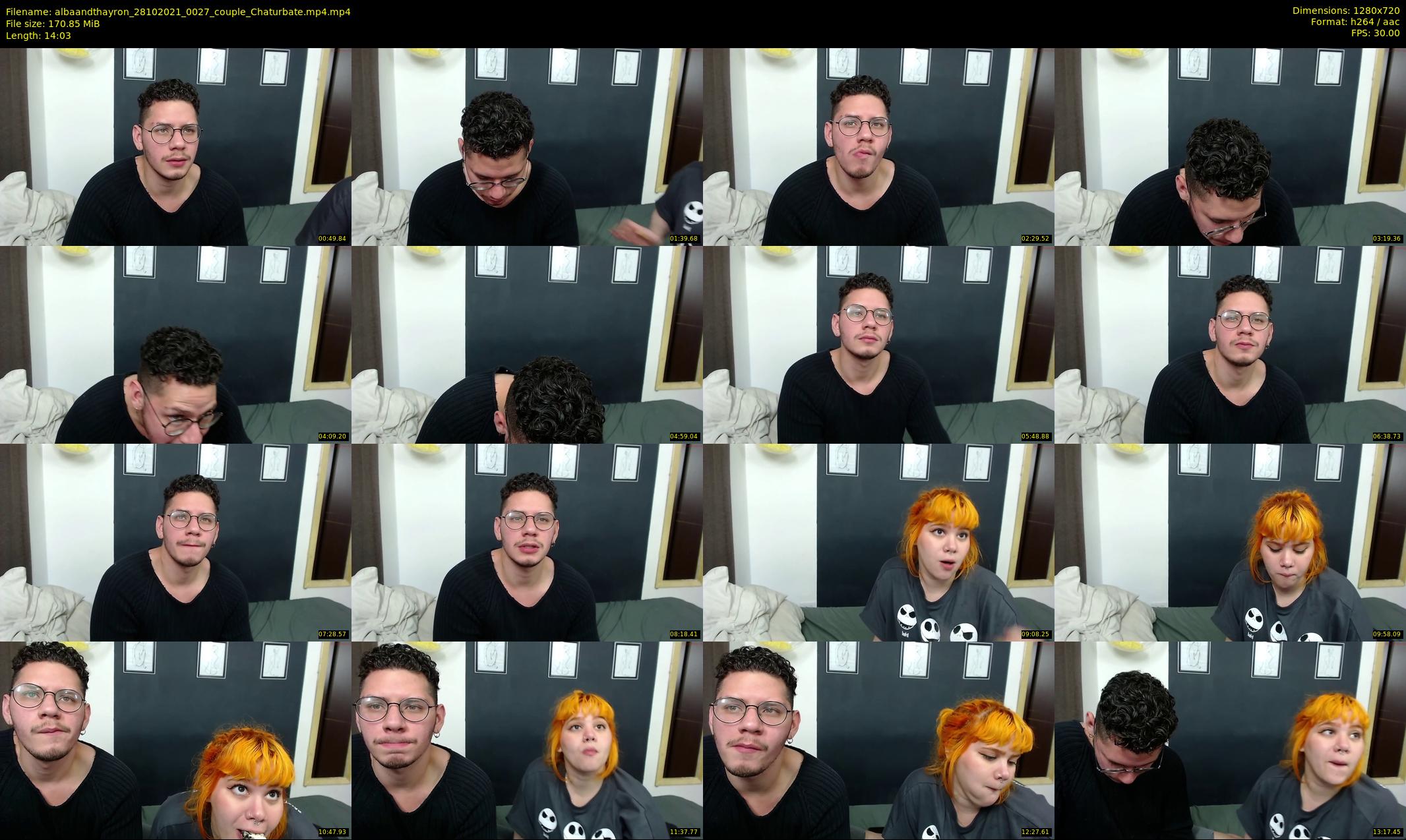 albaandthayron — 15 minute Chaturbate couple cam show recording, 720p, Oct 28, 2021