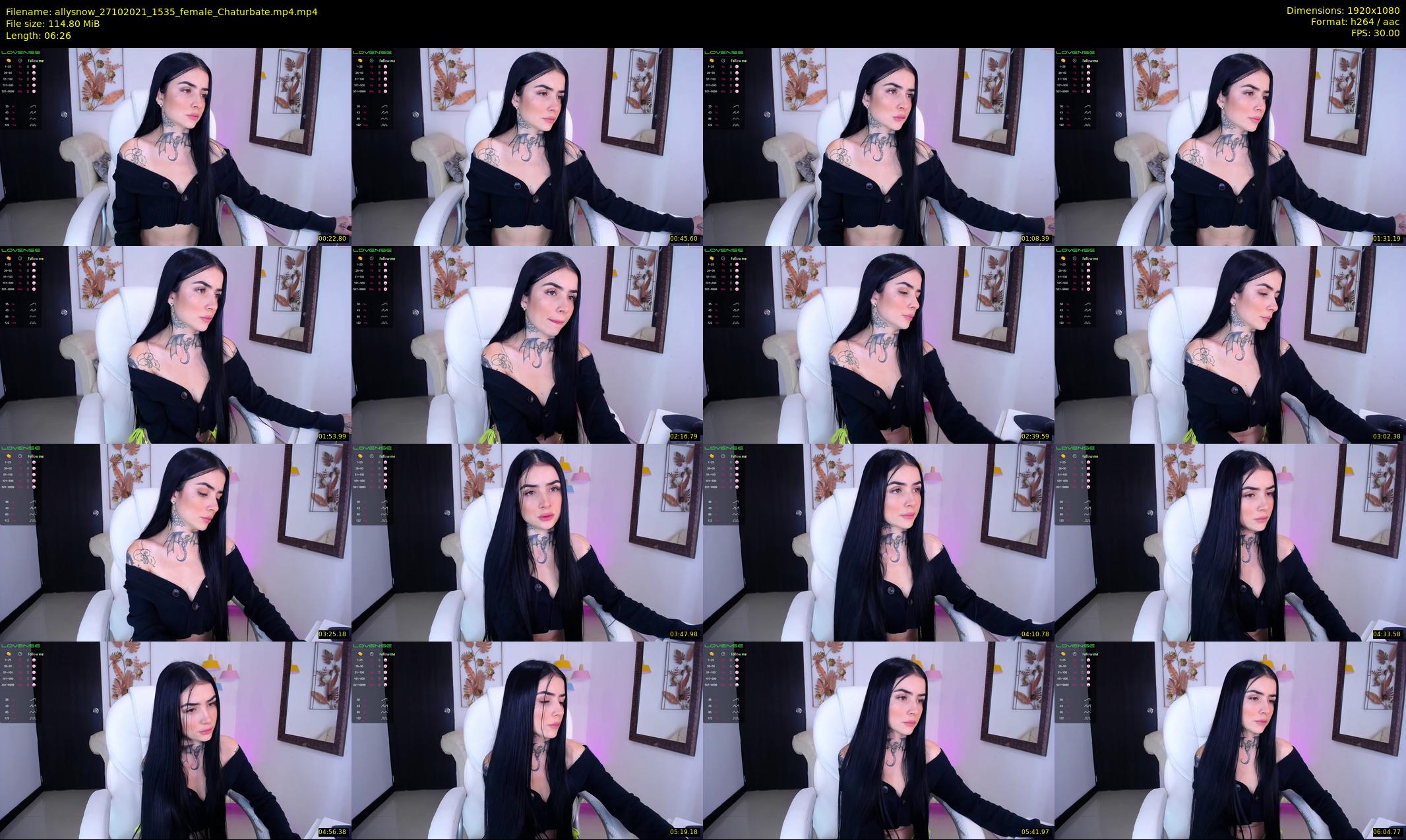 allysnow — 7 minute Chaturbate female cam show recording, 1080p, Oct 27, 2021