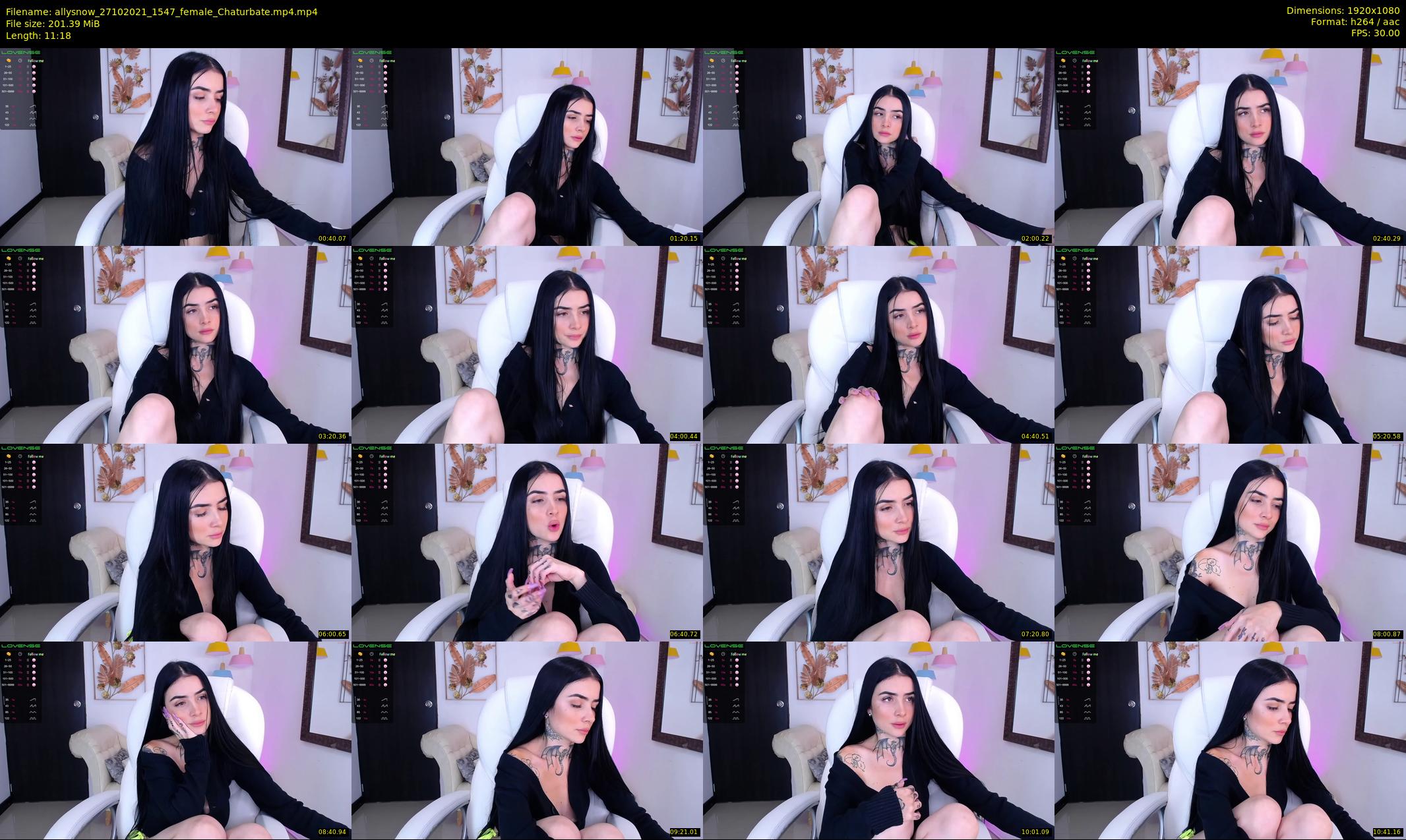 allysnow — 12 minute Chaturbate female cam show recording, 1080p, Oct 27, 2021