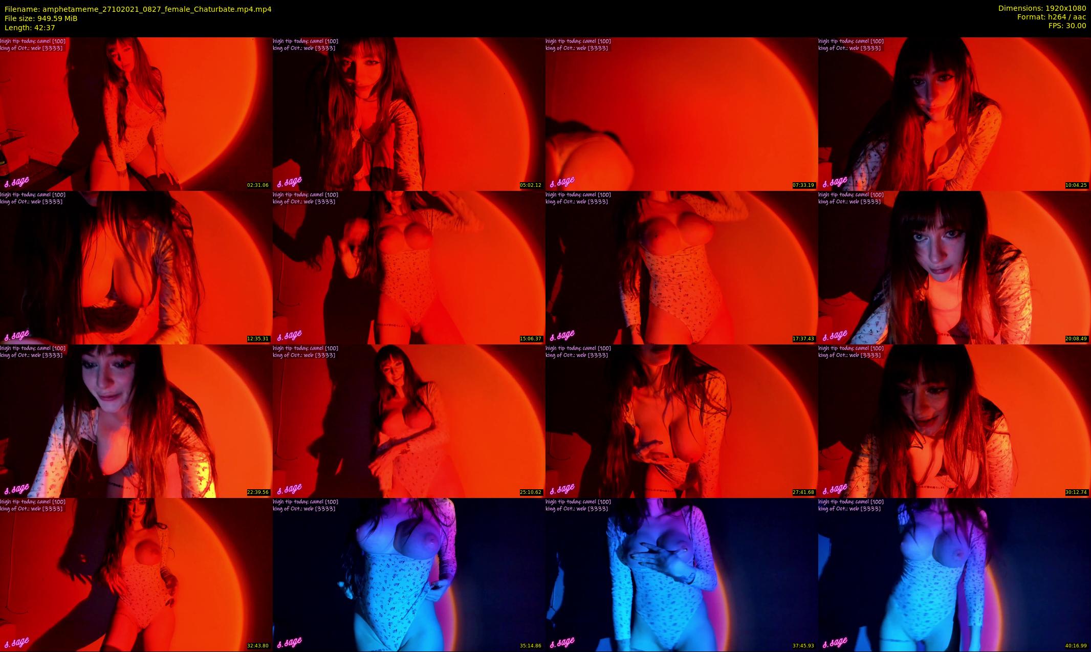 amphetameme — 43 minute Chaturbate female cam show recording, 1080p, Oct 27, 2021