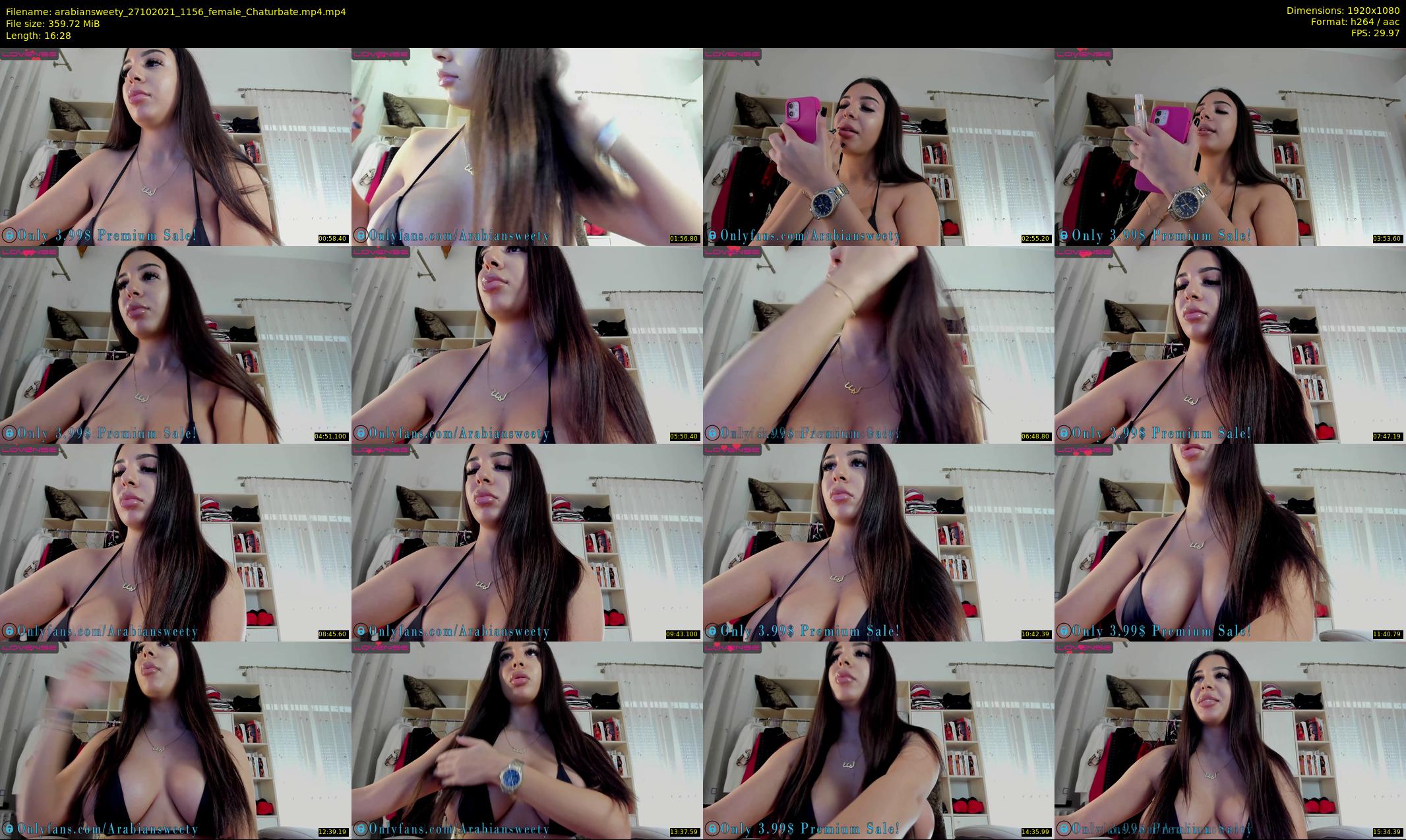 arabiansweety — 17 minute Chaturbate female cam show recording, 1080p, Oct 27, 2021