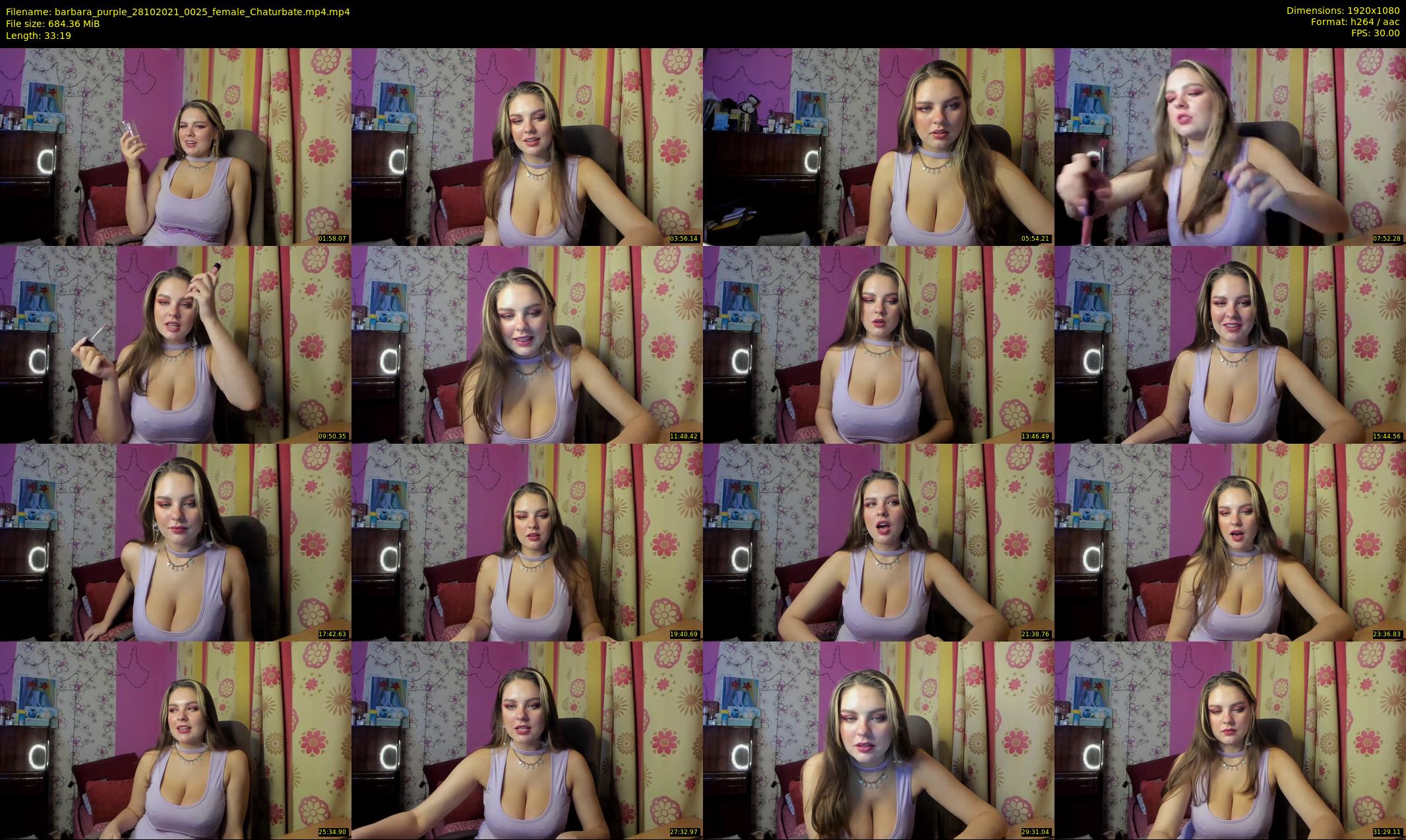 barbara_purple — 34 minute Chaturbate female cam show recording, 1080p, Oct 28, 2021