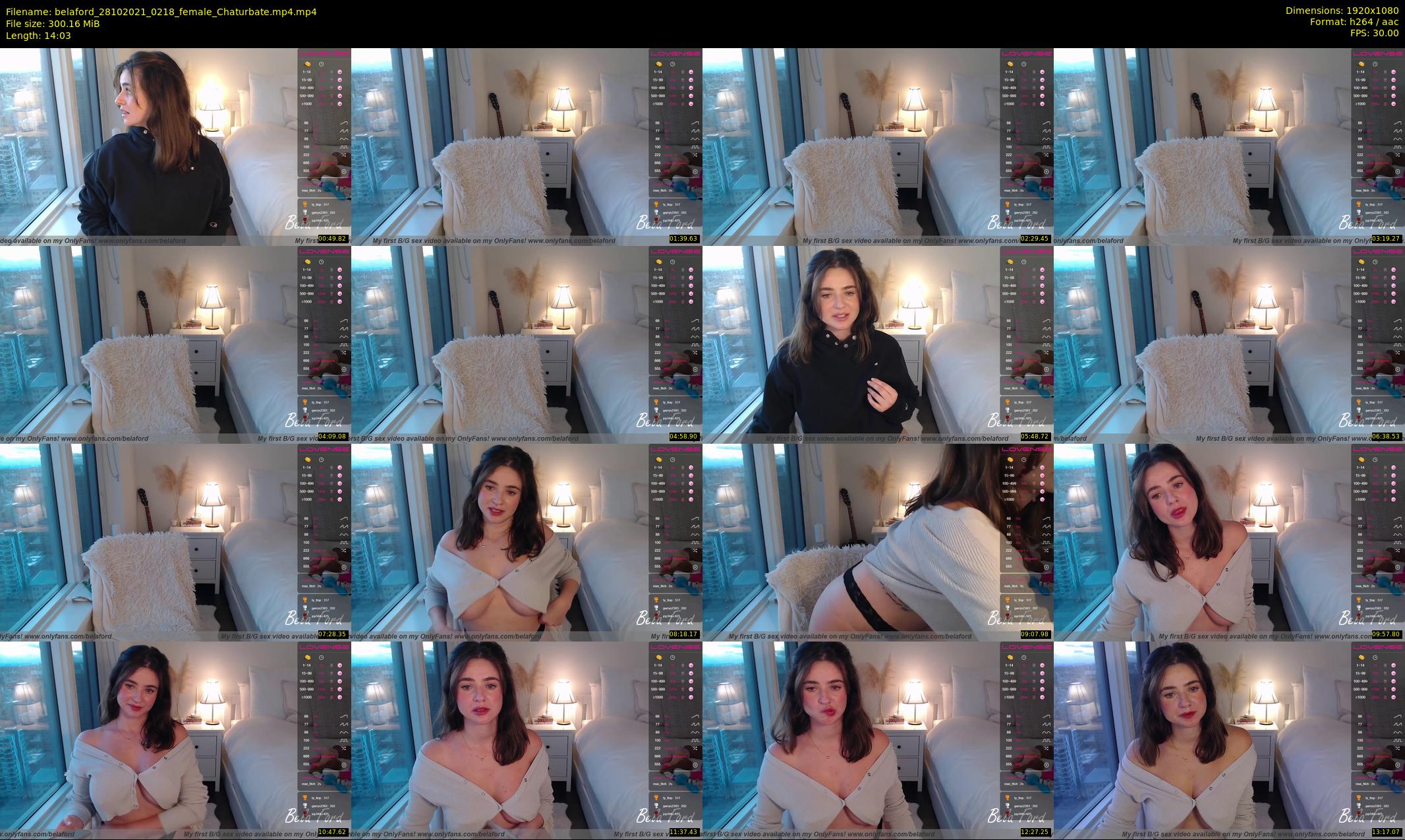 belaford — 15 minute Chaturbate female cam show recording, 1080p, Oct 28, 2021