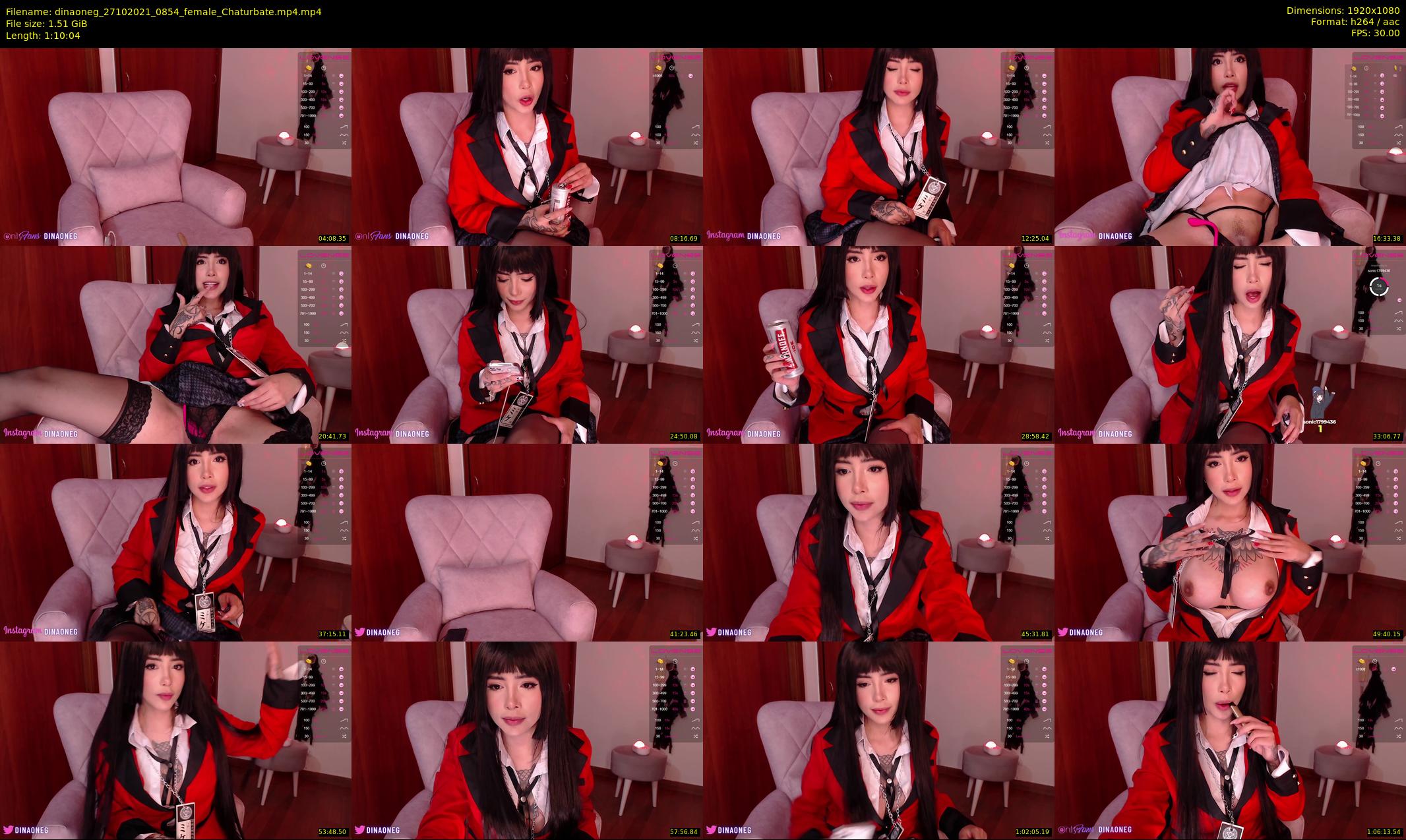 dinaoneg — 71 minute Chaturbate female cam show recording, 1080p, Oct 27, 2021
