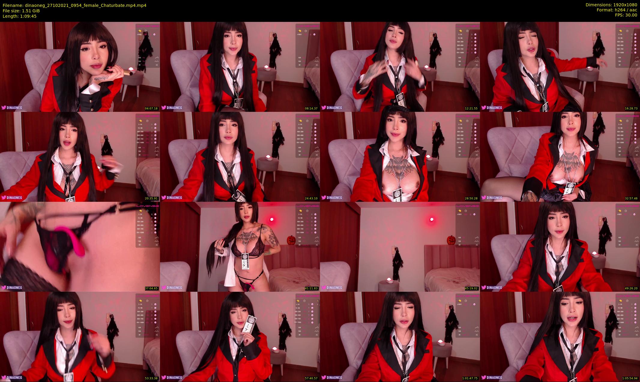 dinaoneg — 70 minute Chaturbate female cam show recording, 1080p, Oct 27, 2021