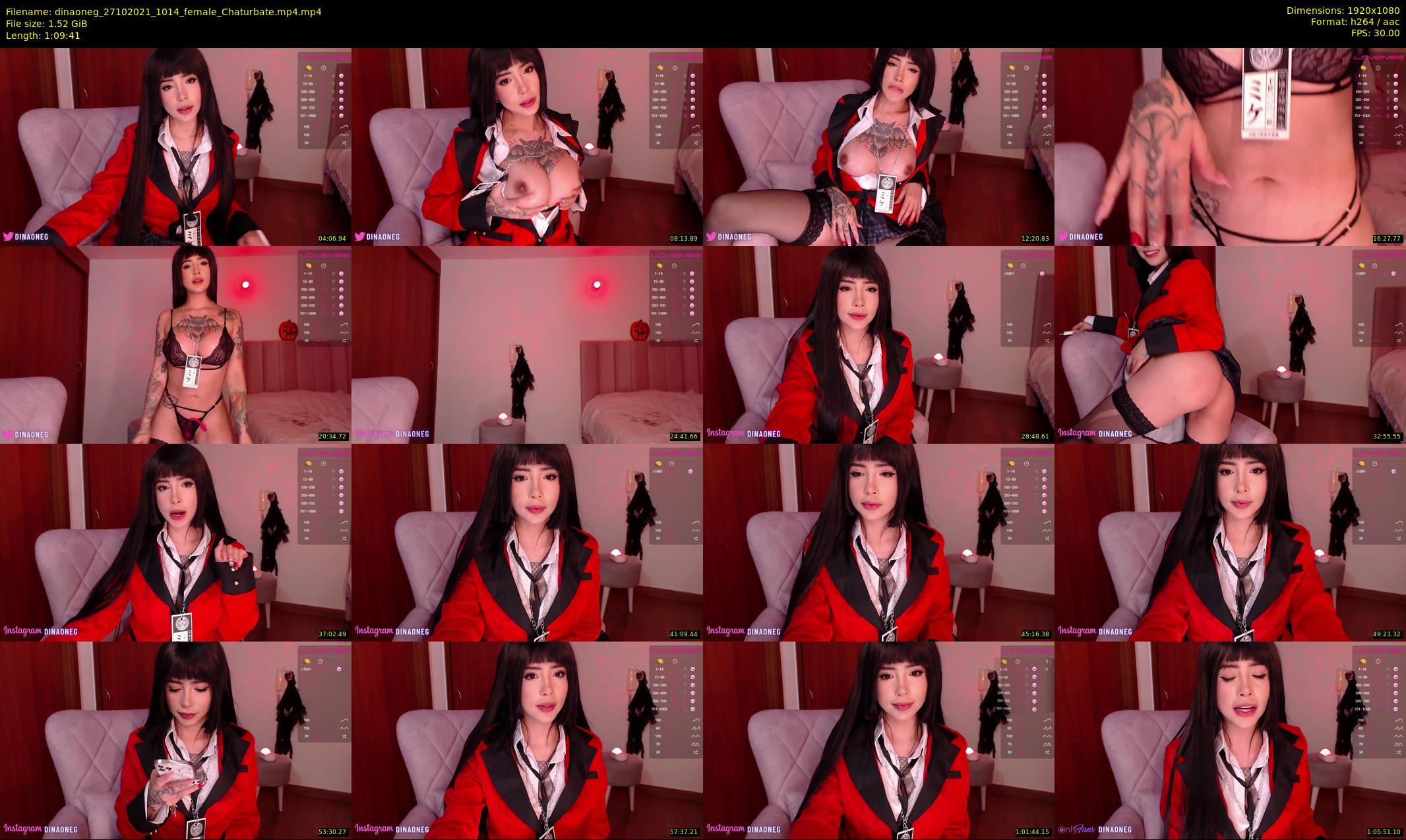 dinaoneg — 70 minute Chaturbate female cam show recording, 1080p, Oct 27, 2021