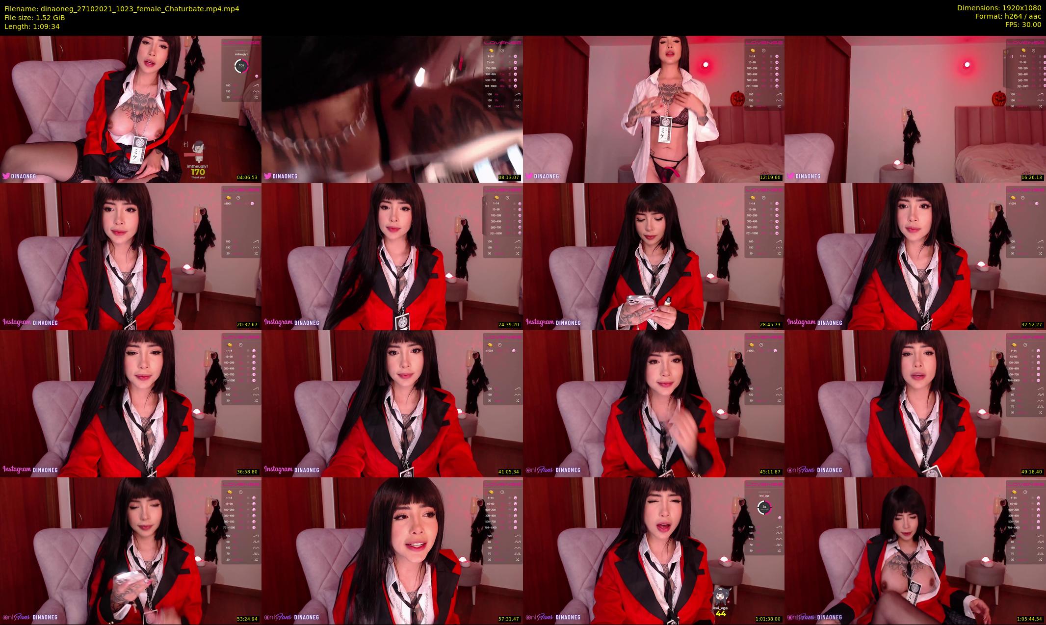 dinaoneg — 70 minute Chaturbate female cam show recording, 1080p, Oct 27, 2021