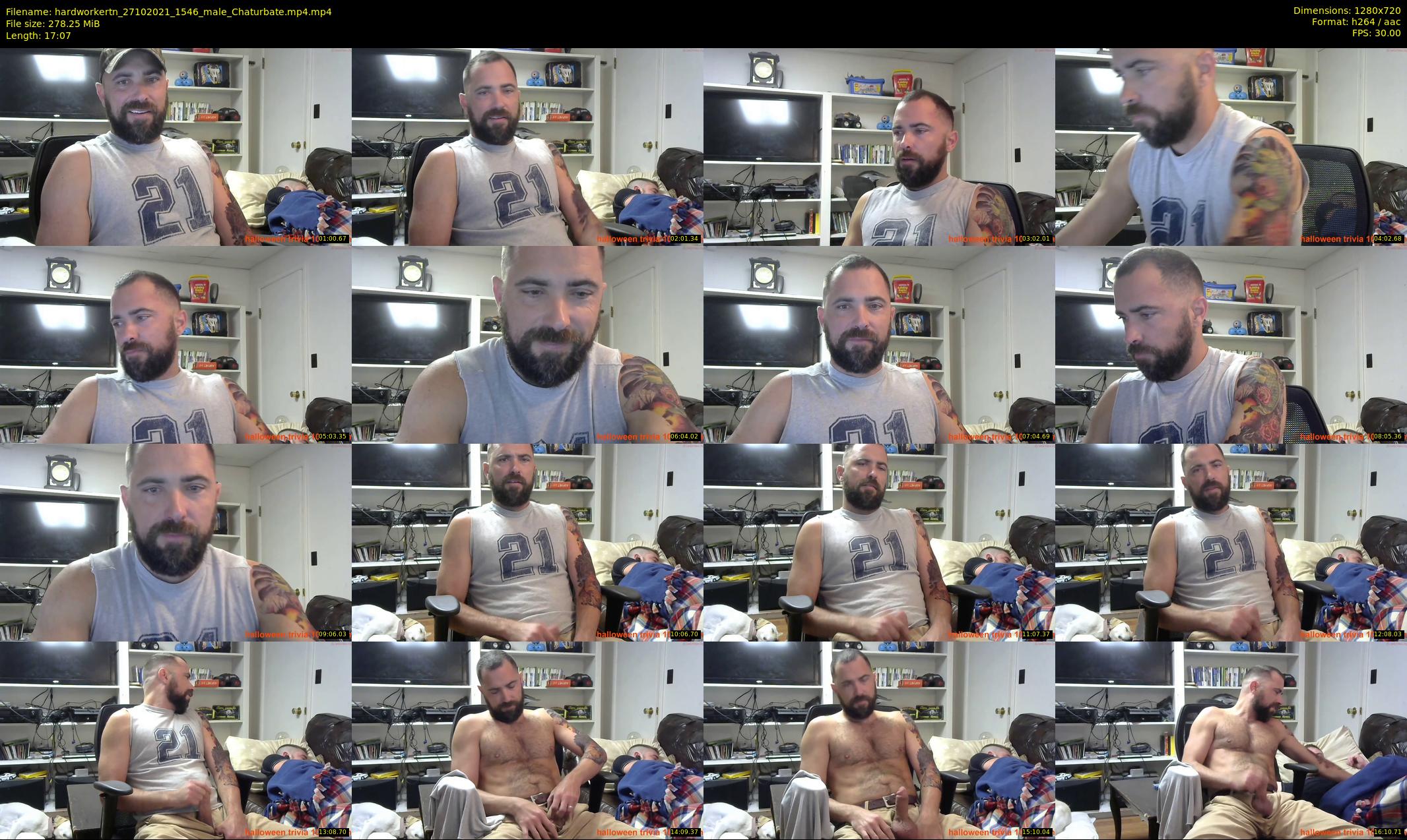 hardworkertn — 18 minute Chaturbate male cam show recording, 720p, Oct 27, 2021