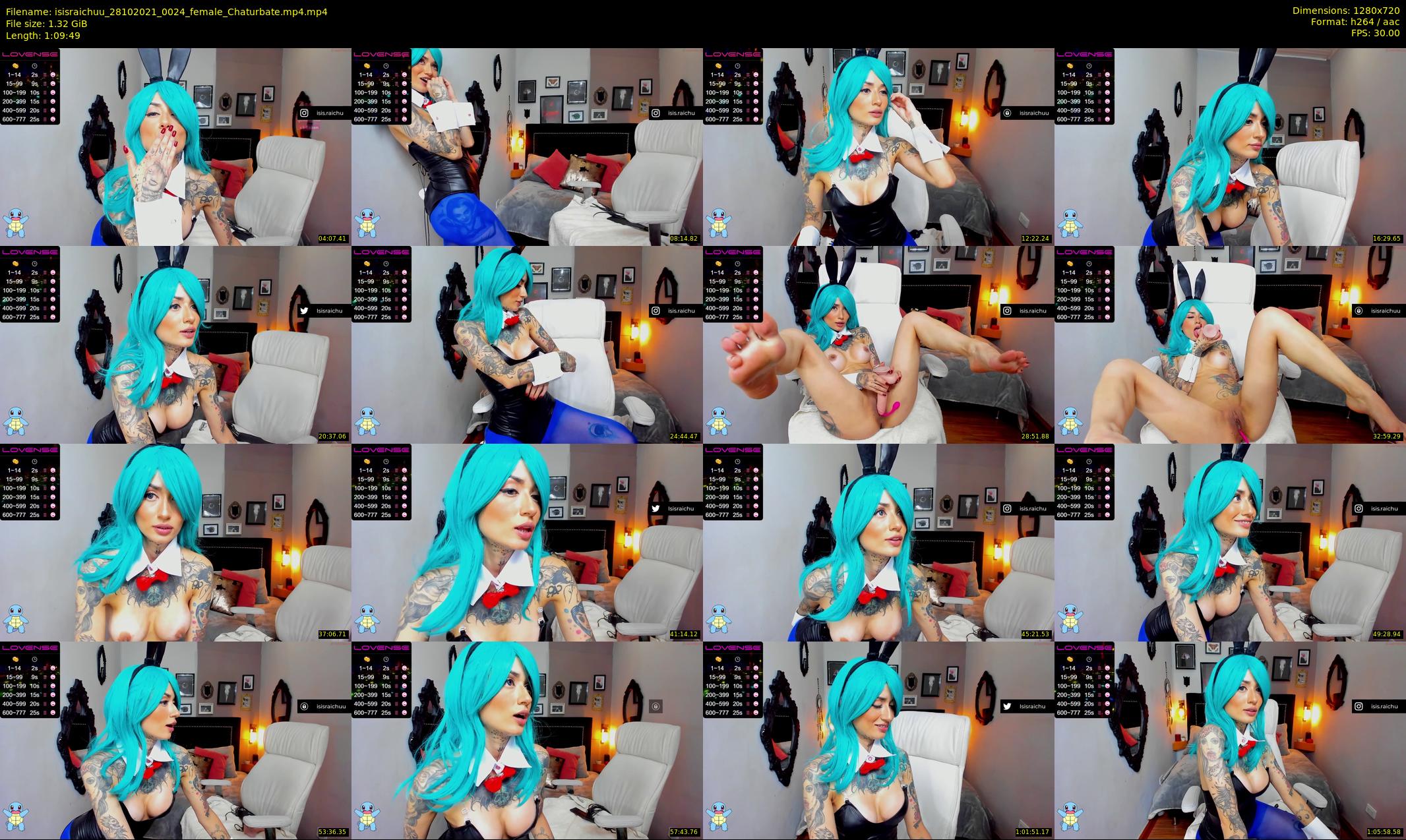 isisraichuu — 70 minute Chaturbate female cam show recording, 720p, Oct 28, 2021