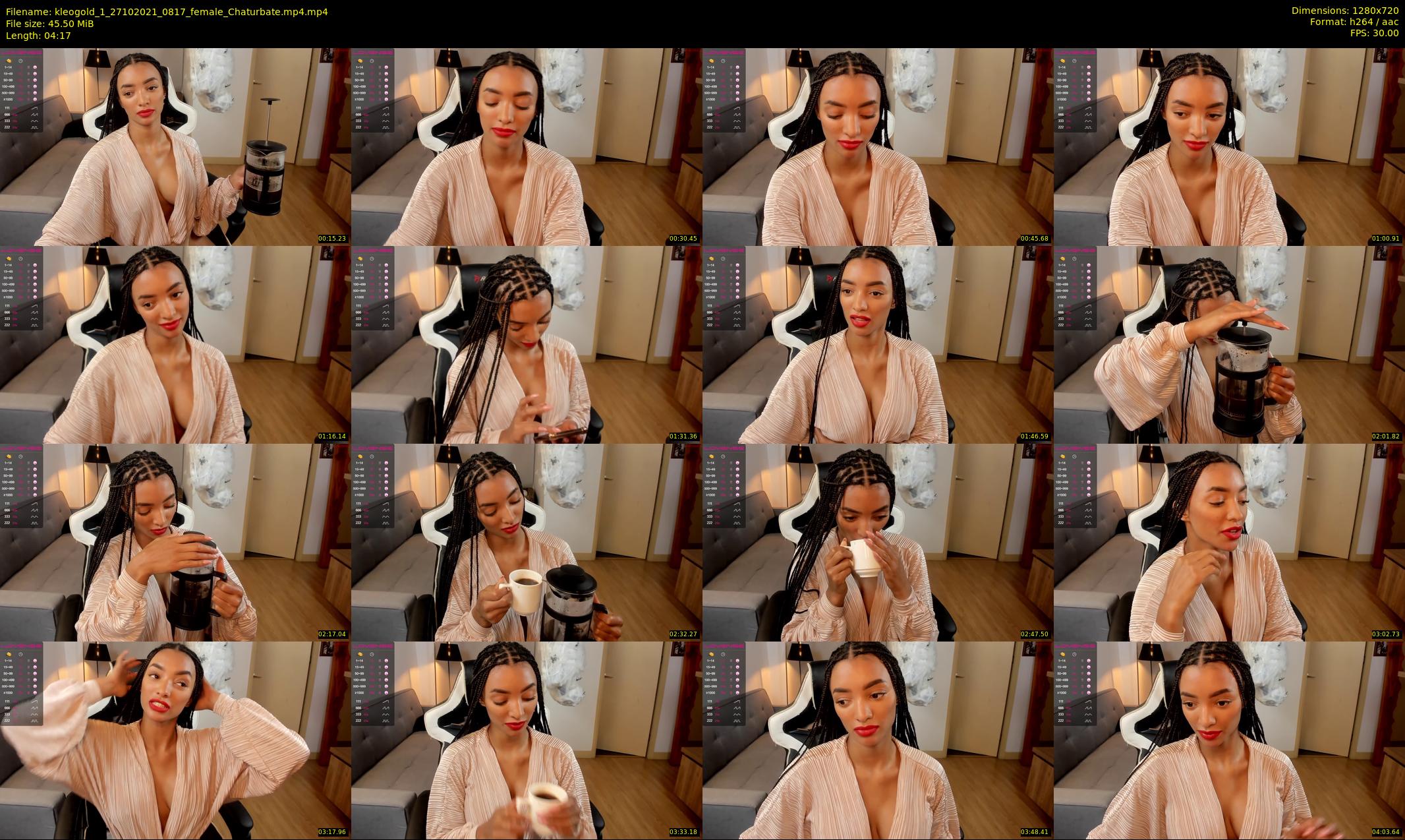 kleogold_1 — 5 minute Chaturbate female cam show recording, 720p, Oct 27, 2021