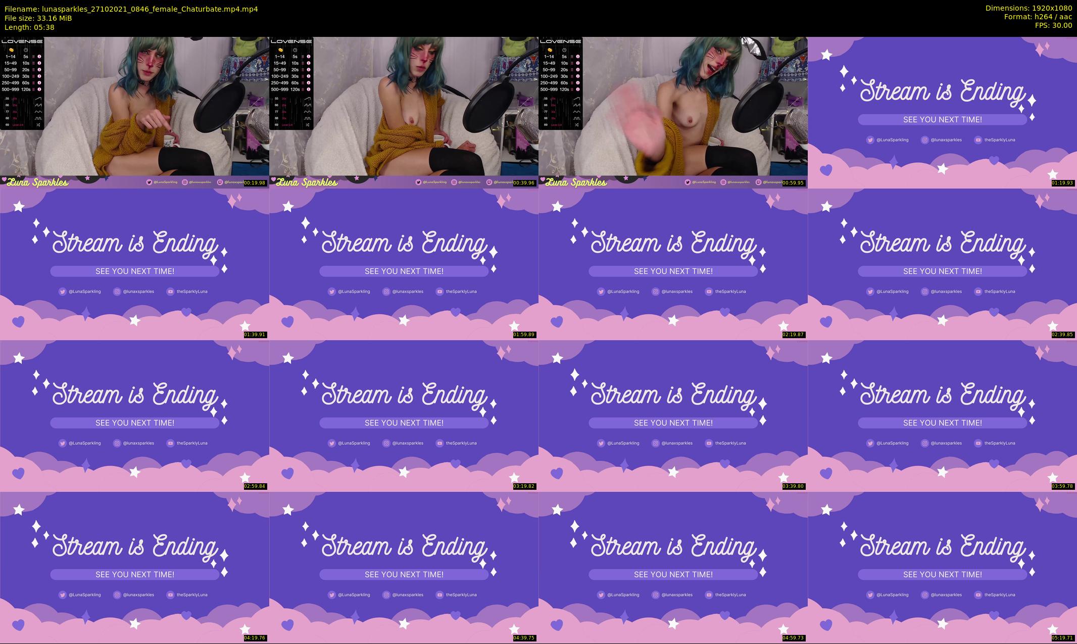 lunasparkles — 6 minute Chaturbate female cam show recording, 1080p, Oct 27, 2021