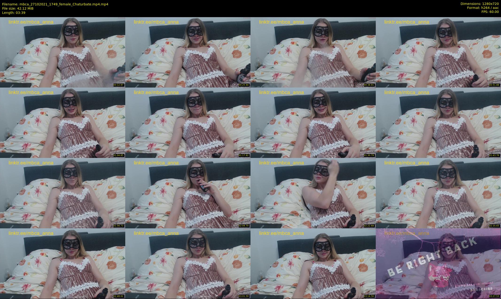 mbca — 4 minute Chaturbate couple cam show recording, 720p, Oct 27, 2021
