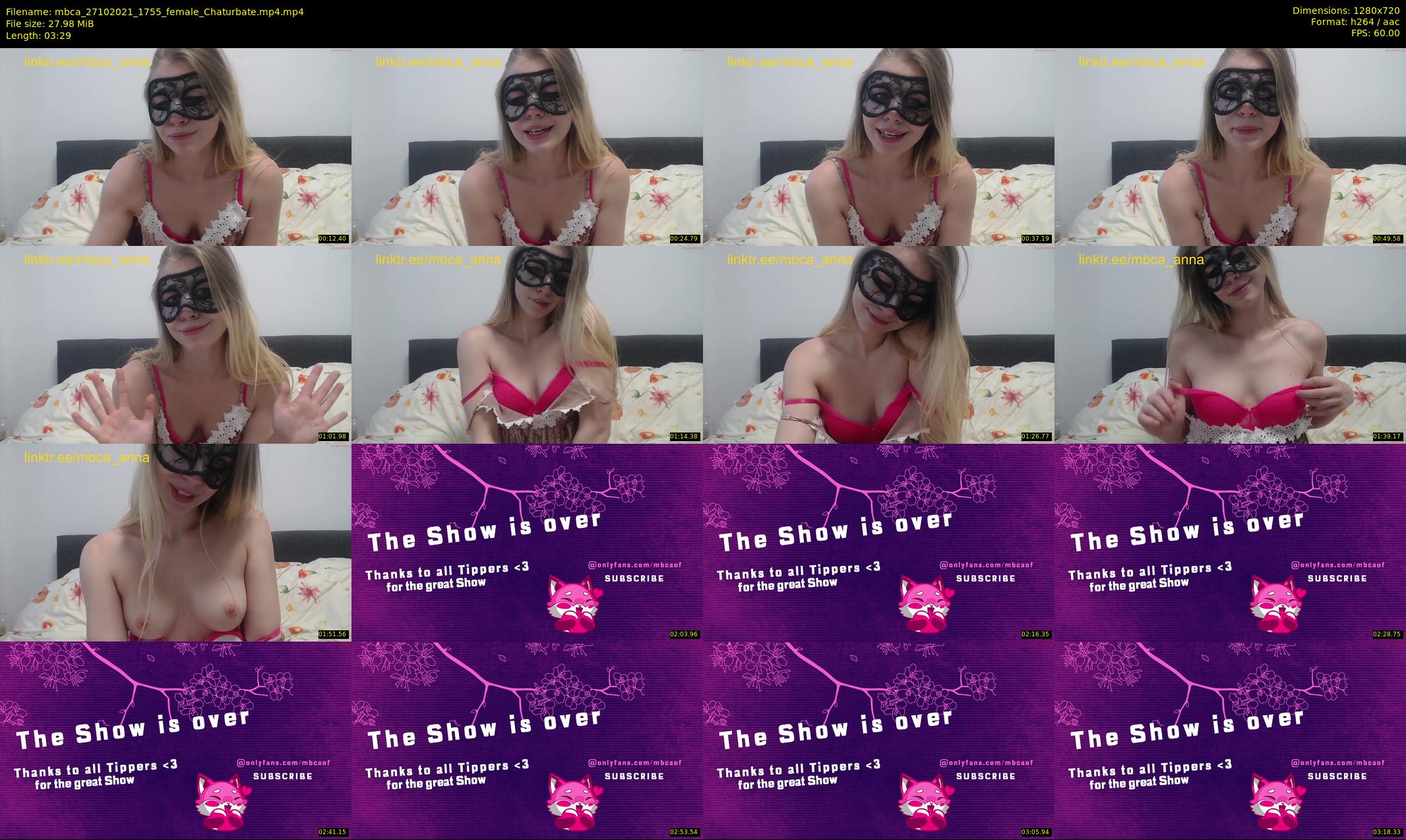 mbca — 4 minute Chaturbate couple cam show recording, 720p, Oct 27, 2021