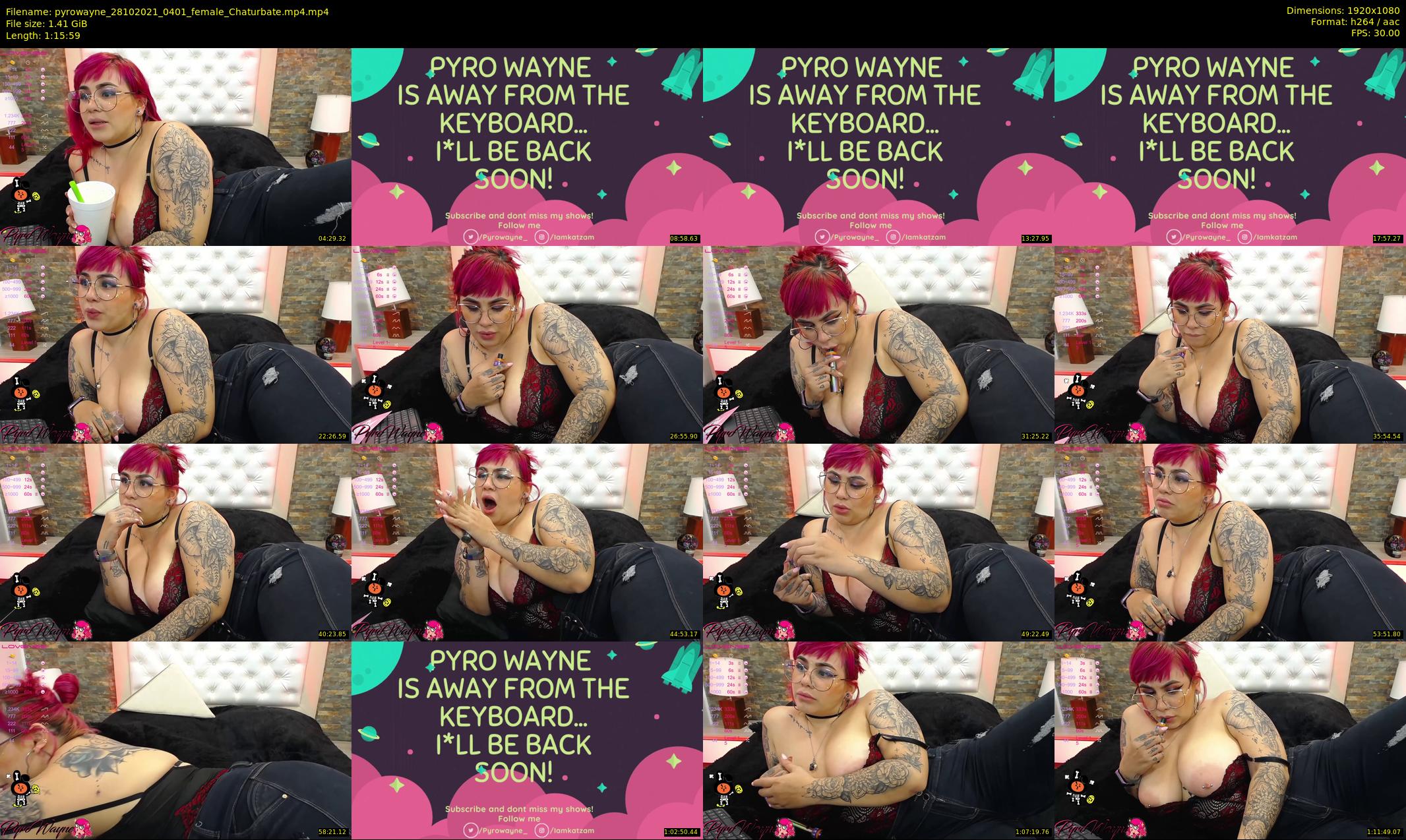 pyrowayne — 76 minute Chaturbate female cam show recording, 1080p, Oct 28, 2021
