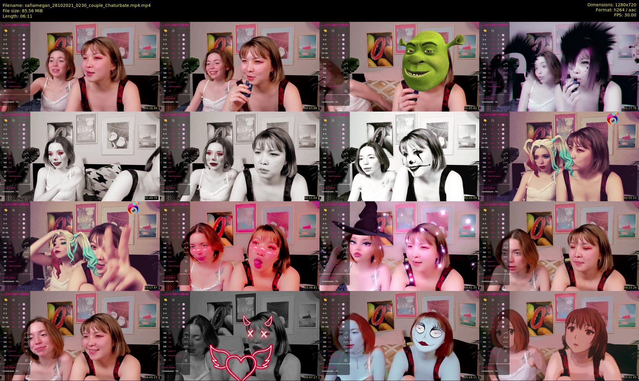 safiamegan — 7 minute Chaturbate couple cam show recording, 720p, Oct 28, 2021