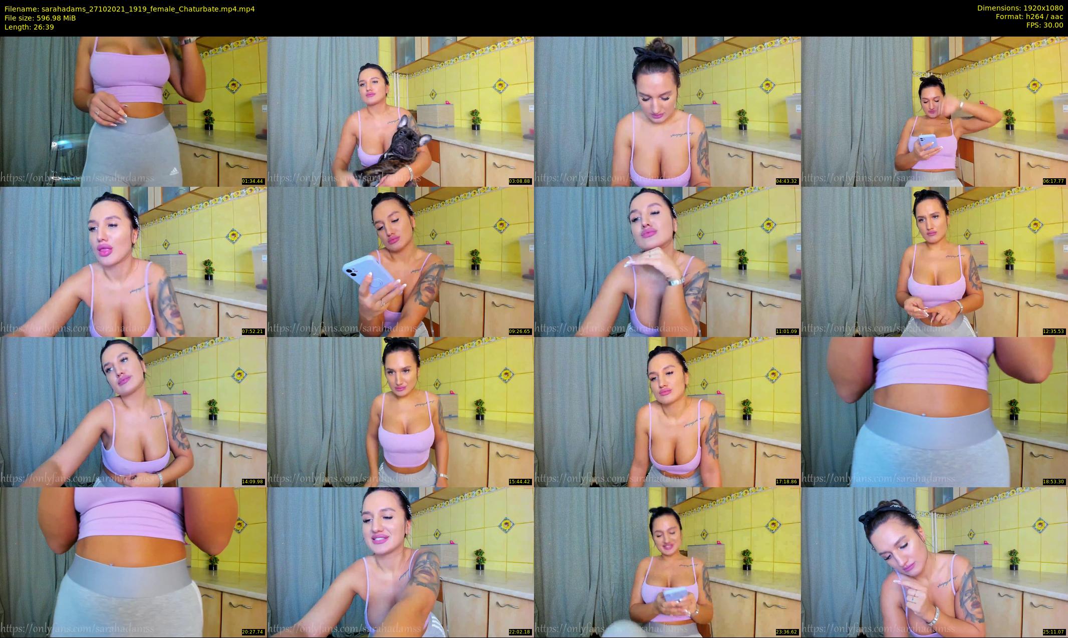 sarahadams — 27 minute Chaturbate female cam show recording, 1080p, Oct 27, 2021