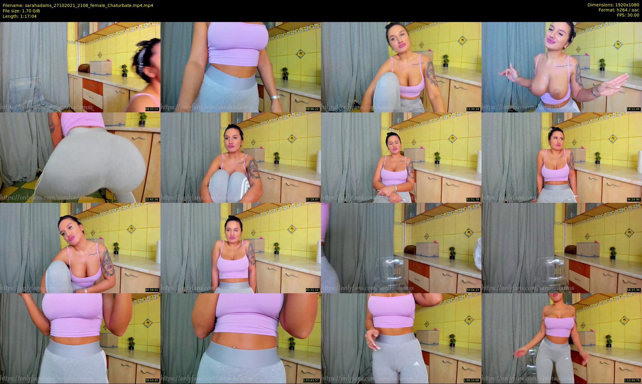 sarahadams — 78 minute Chaturbate female cam show recording, 1080p, Oct 27, 2021